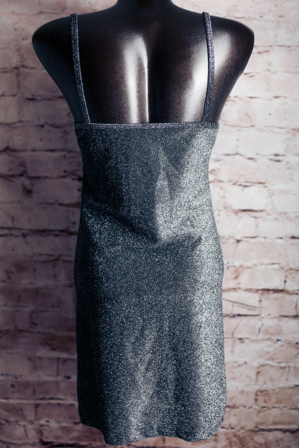 Vintage Glitter Shine Sheath Mini-dress USA-made Y2K