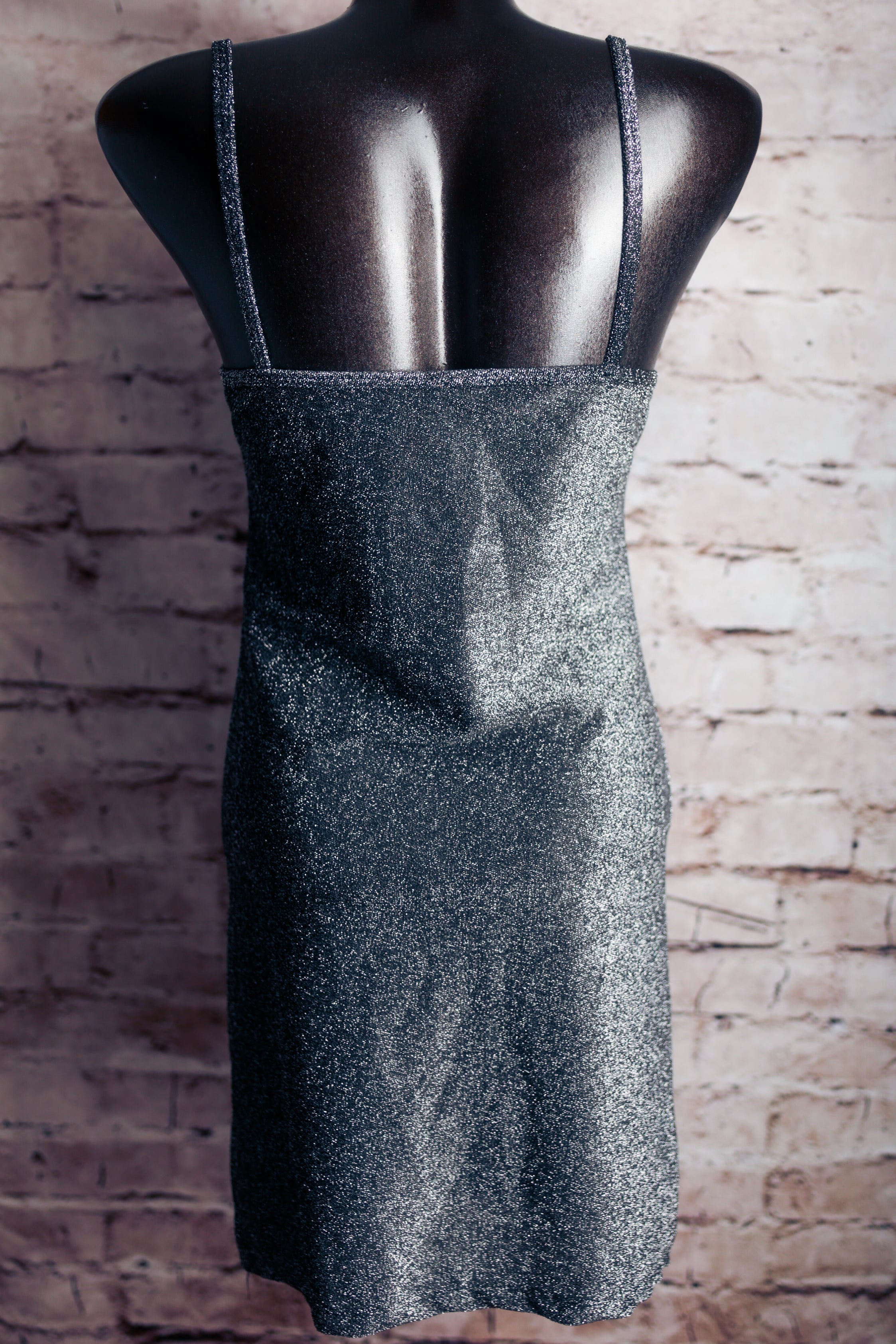 Vintage Glitter Shine Sheath Mini-dress USA-made Y2K