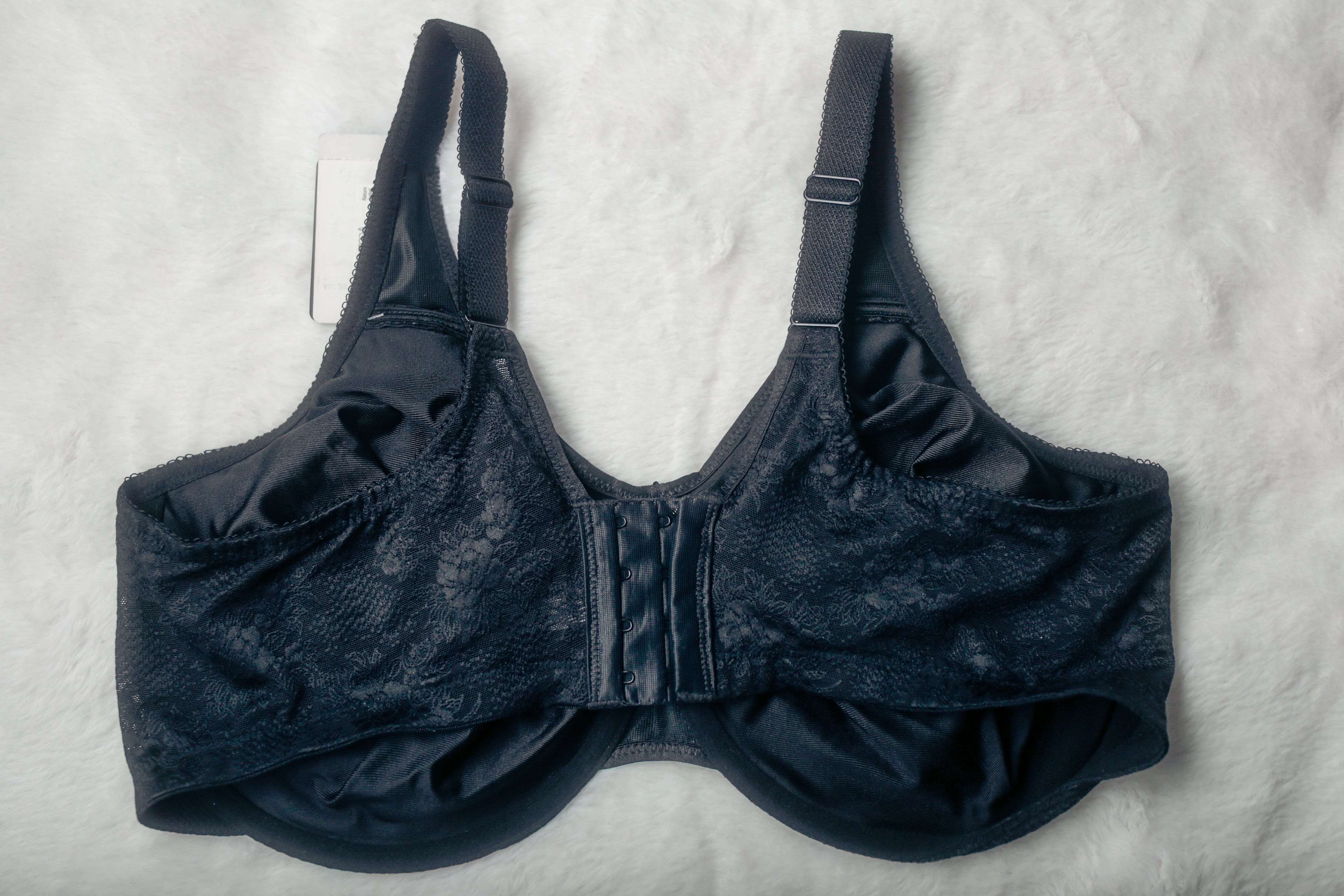 Wacoal 42DDD UK 42E Clear and Classic 855244 Underwire Unpadded Bra Black NEW