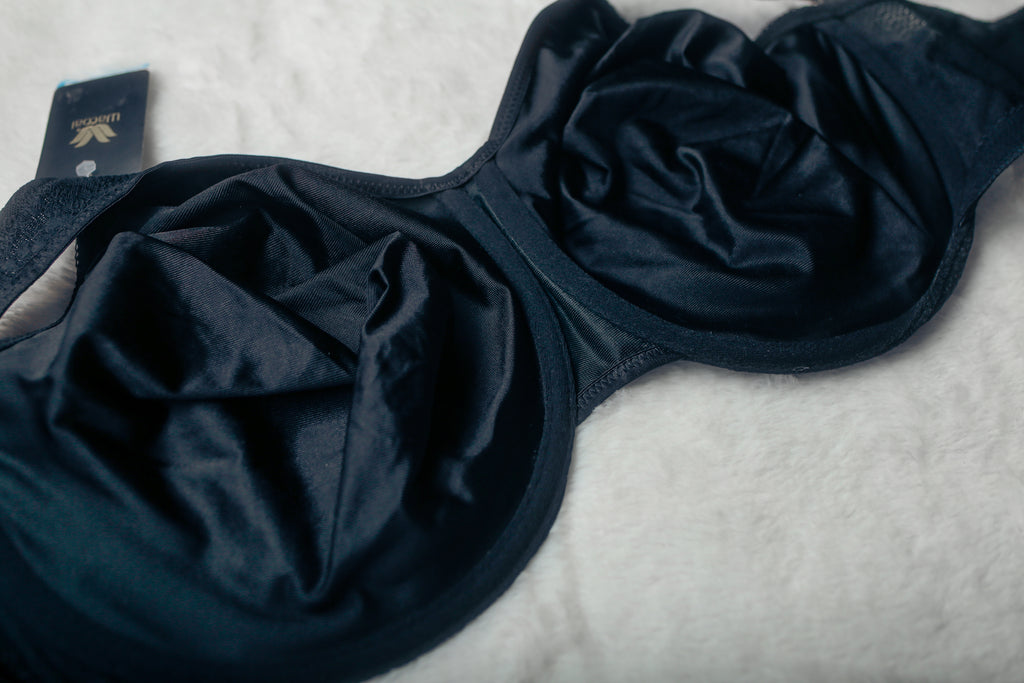 Wacoal 42DDD UK 42E Clear and Classic 855244 Underwire Unpadded Bra Black NEW