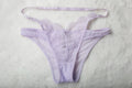 Adore Me Kaia Solo Cheeky Sheer Lace Strappy Panties Small Purple NEW