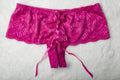 Frederick's of Hollywood Open-crotch Tanga Panties Medium Hot Pink