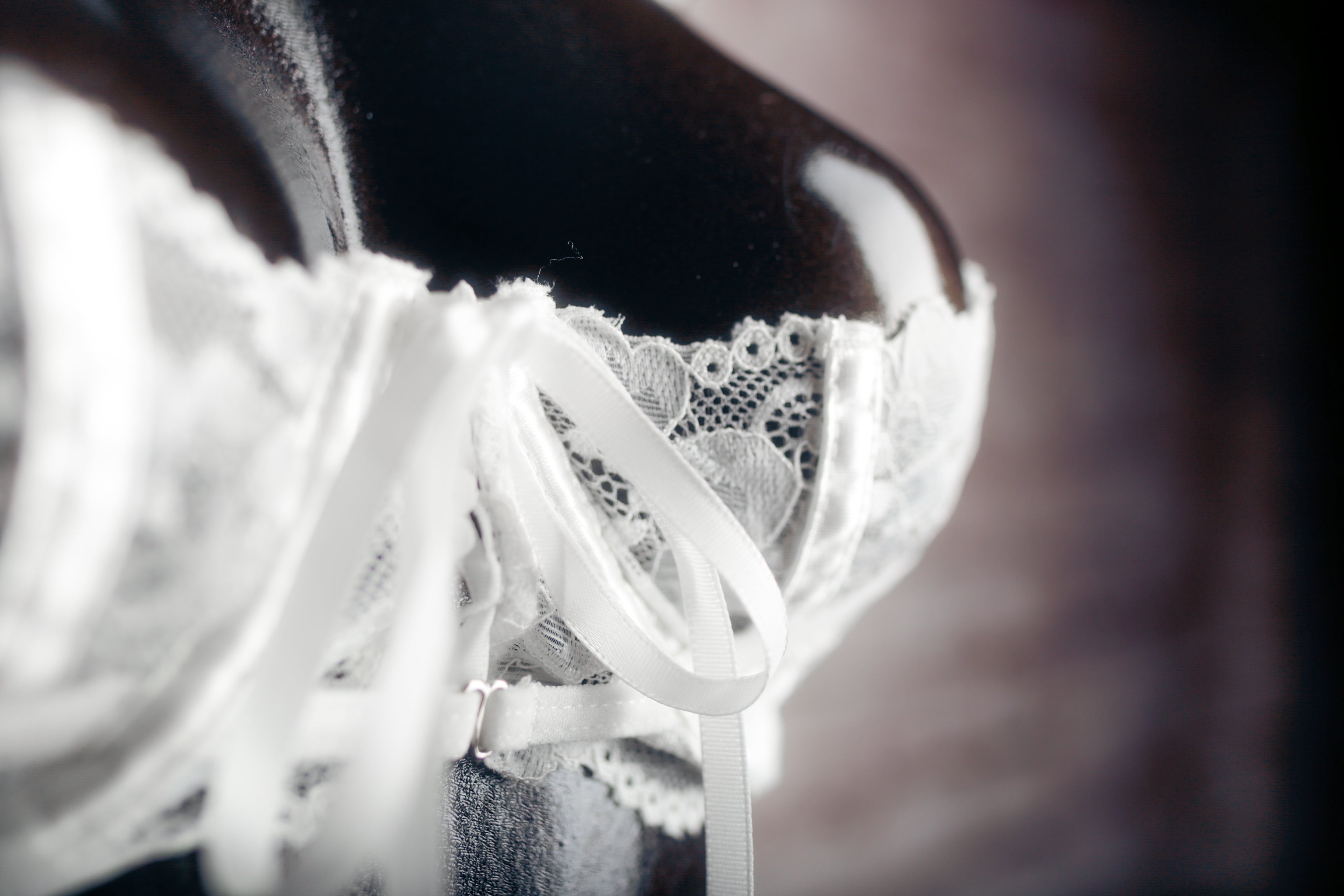 Pretty Little Thing Floral Lace-up Unlined Underwire Bra White NEW