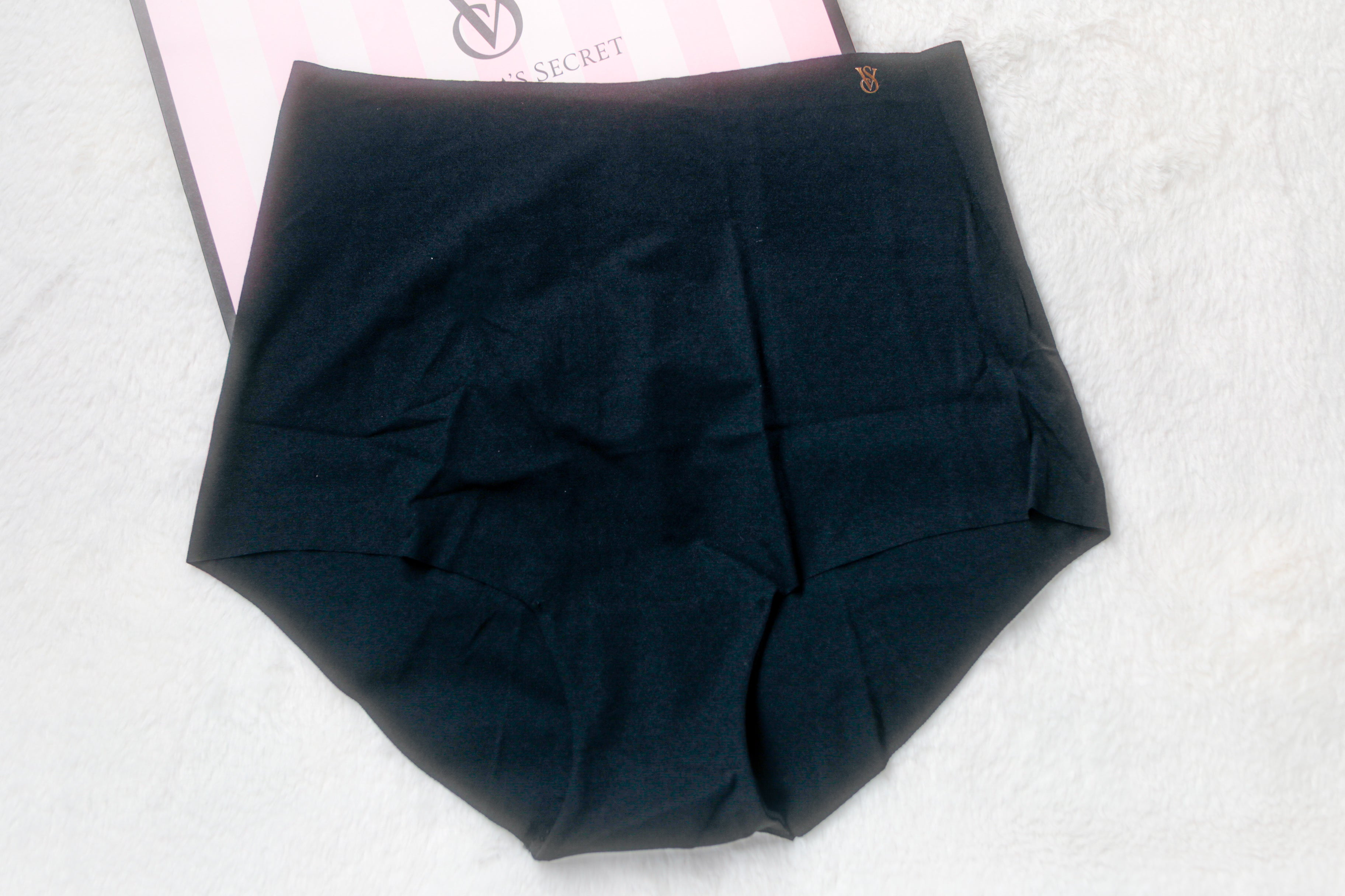 Victoria's Secret No-Show Modern Brief Panty Medium Black NEW