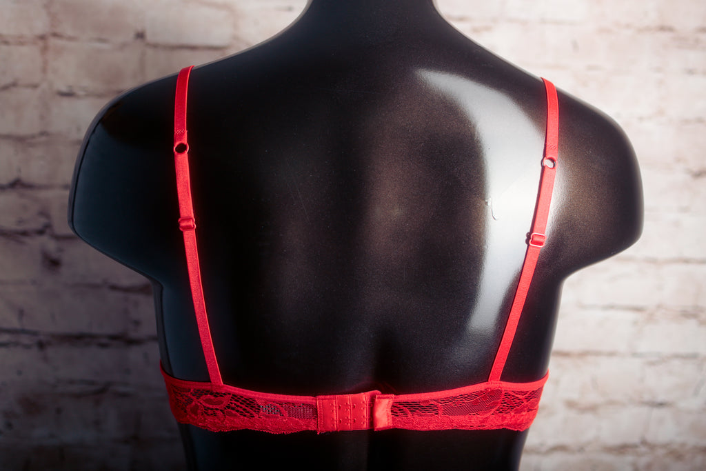 Lovehoney Lace Quarter-cup Shelf Bra Red Large