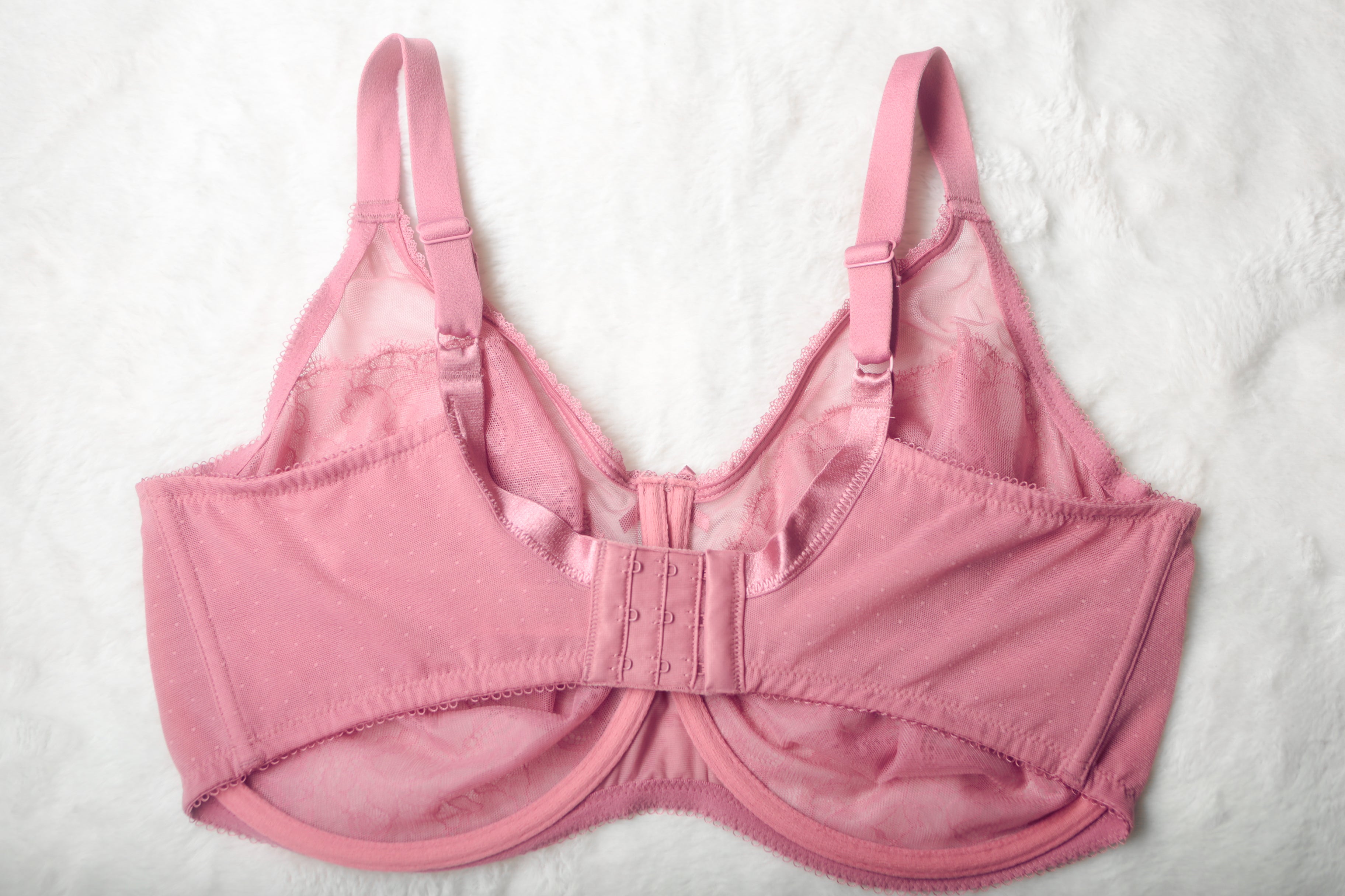 Wacoal US 40H UK 40FF Retro Chic 855186 Full Figure Underwire Lace Bra Pink