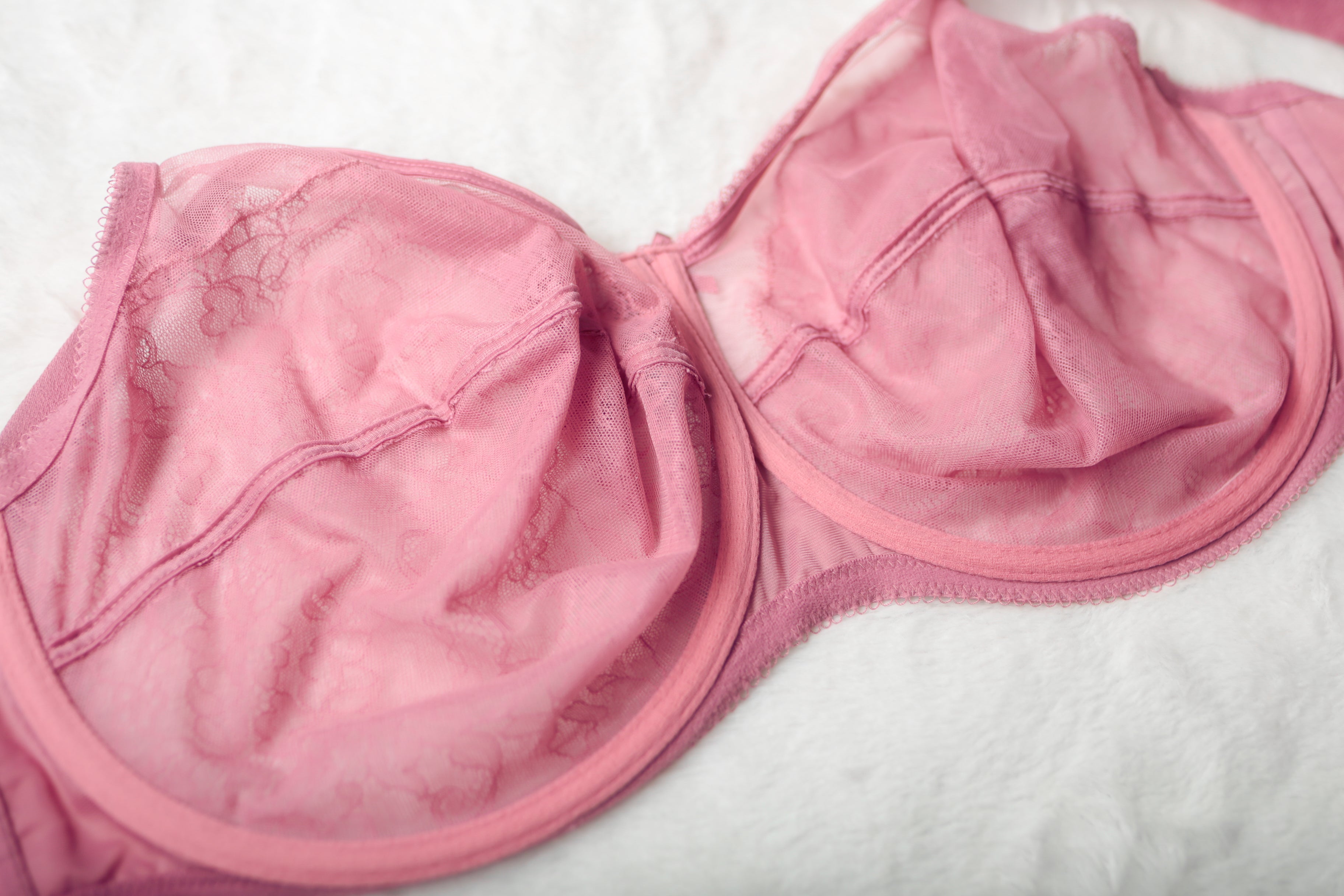 Wacoal US 40H UK 40FF Retro Chic 855186 Full Figure Underwire Lace Bra Pink