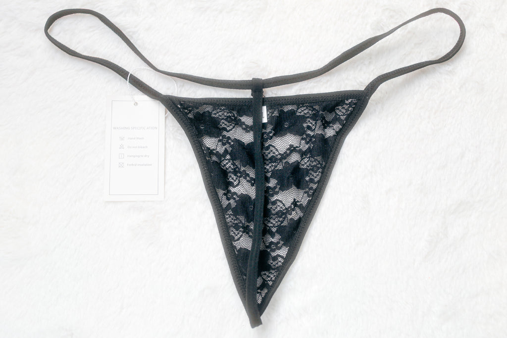 Suqque Sexy Black Lace G-string Thong XXL NEW