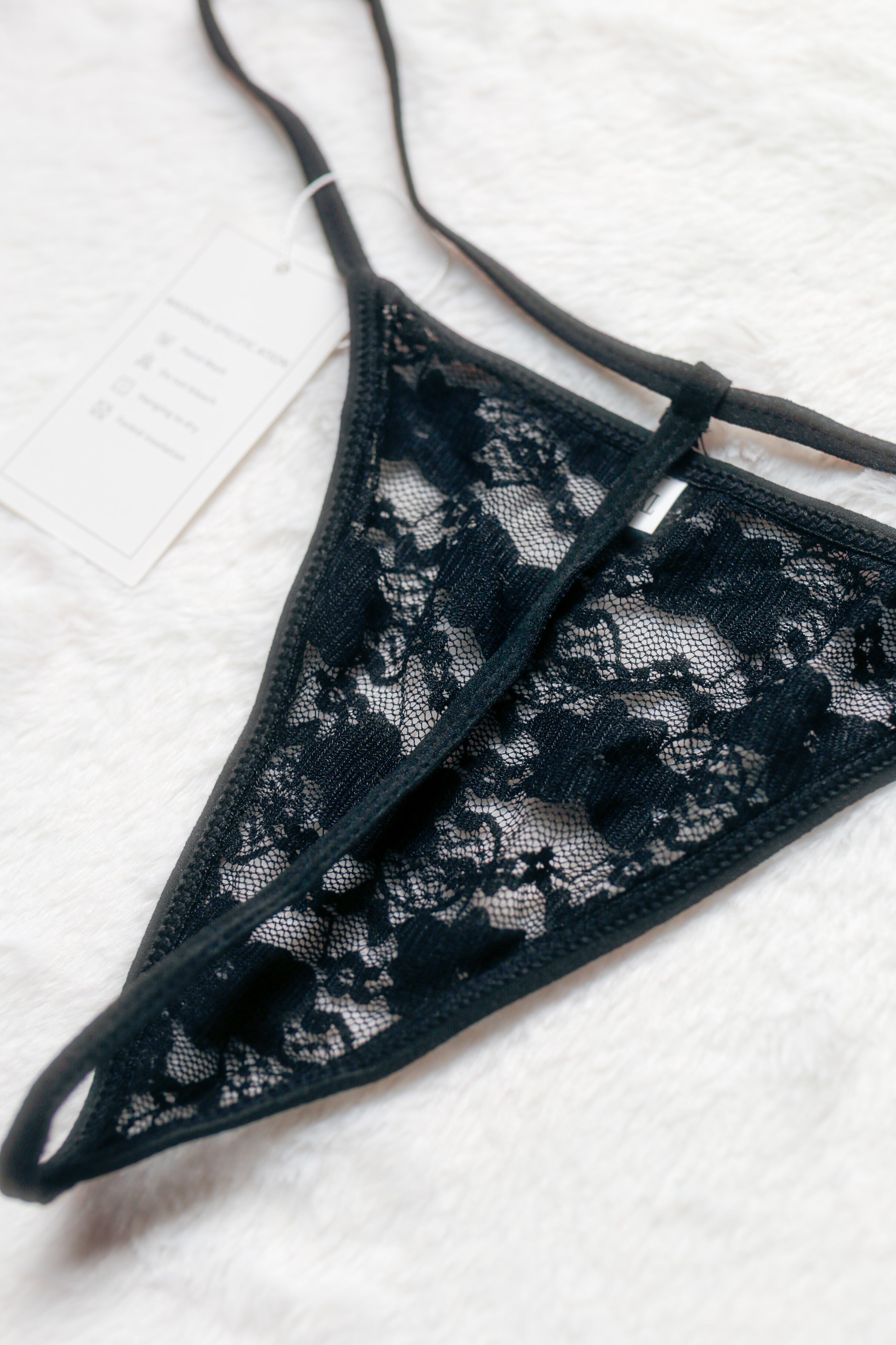 Suqque Sexy Black Lace G-string Thong XXL NEW