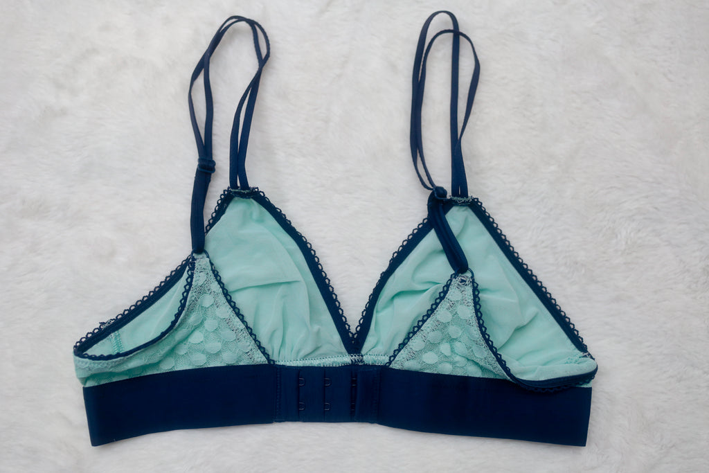 Aerie Triangle Plunge Mesh Bralette Small Mint