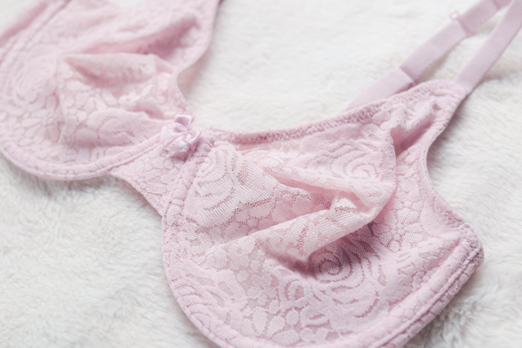 Wacoal 32D Halo Lace 851205 Unlined Full Coverage Underwire Bra Pink