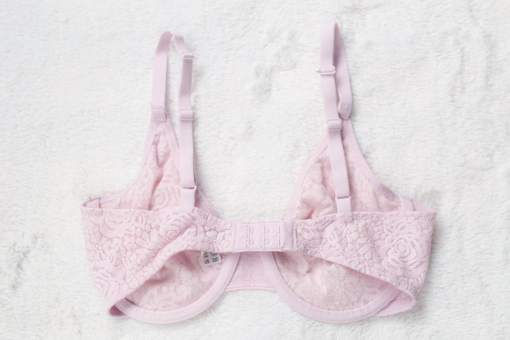 Wacoal 32D Halo Lace 851205 Unlined Full Coverage Underwire Bra Pink