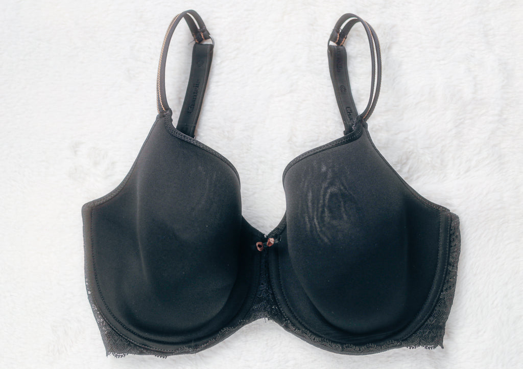 Chantelle US 34DDDD UK 34F Merci Spacer Lined Underwire Bra Black