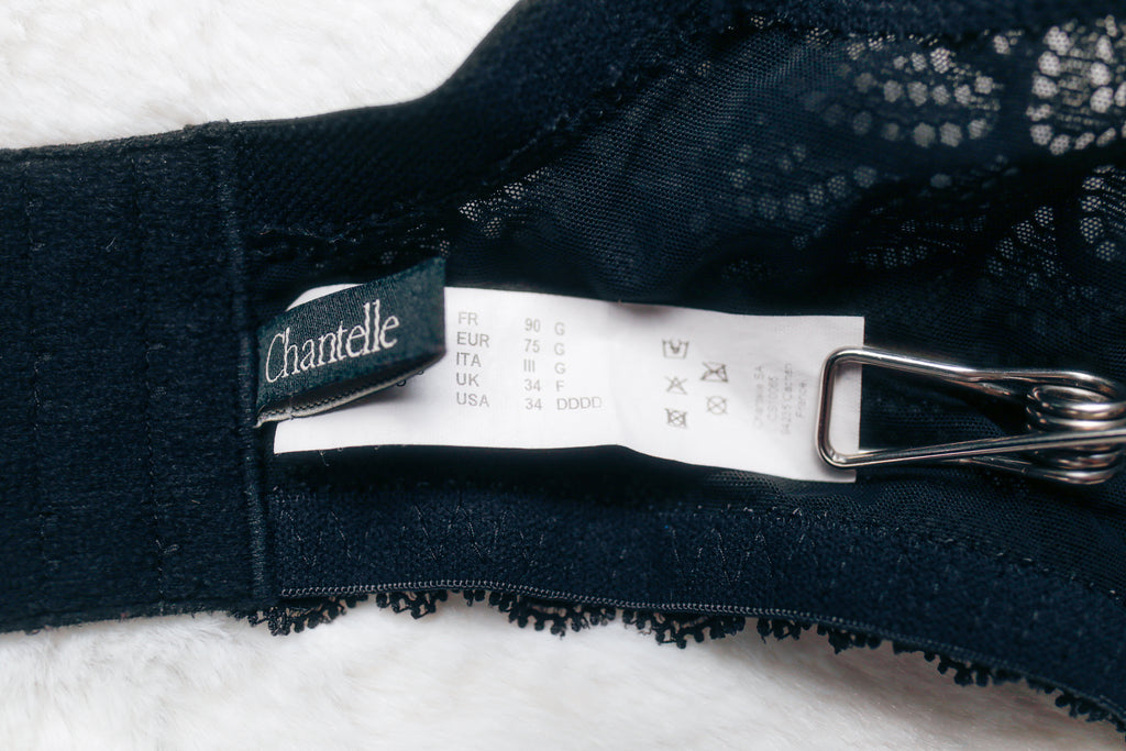 Chantelle US 34DDDD UK 34F Merci Spacer Lined Underwire Bra Black