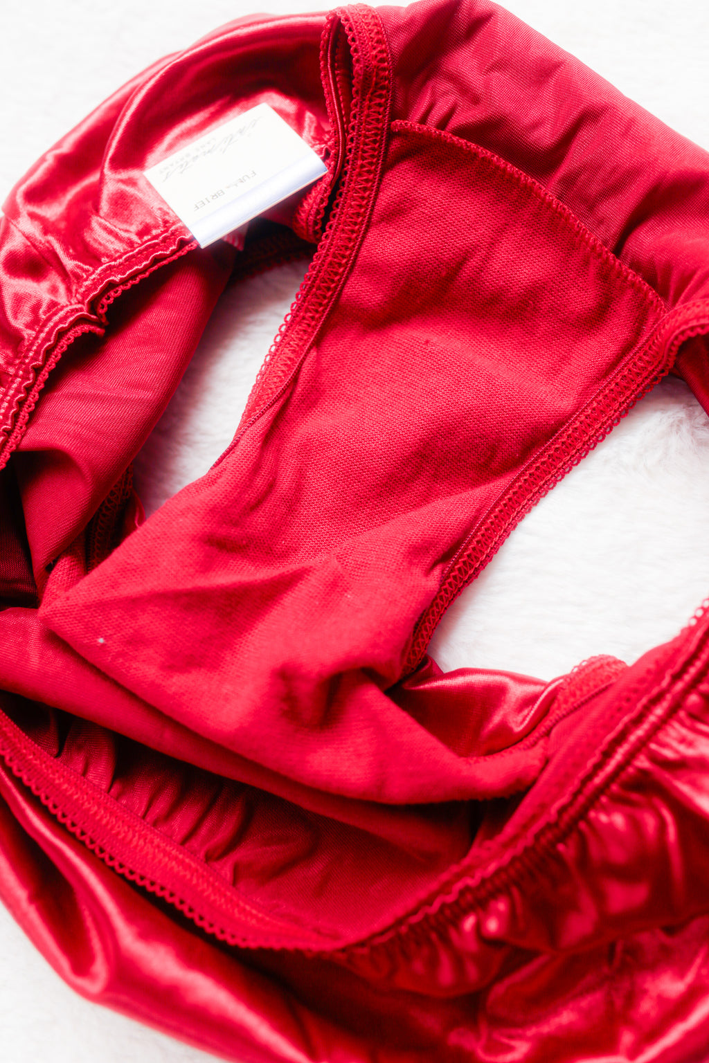 Lane Bryant Intimates Vintage Silky Satin High Rise Full Back Brief Panties Red 14/16 1X XL NEW