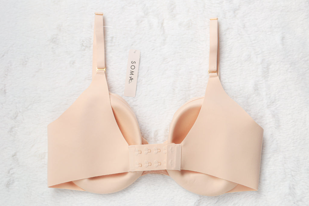 Soma 34D Unlined Perfect Coverage Seamless Underwire Bra Beige NEW