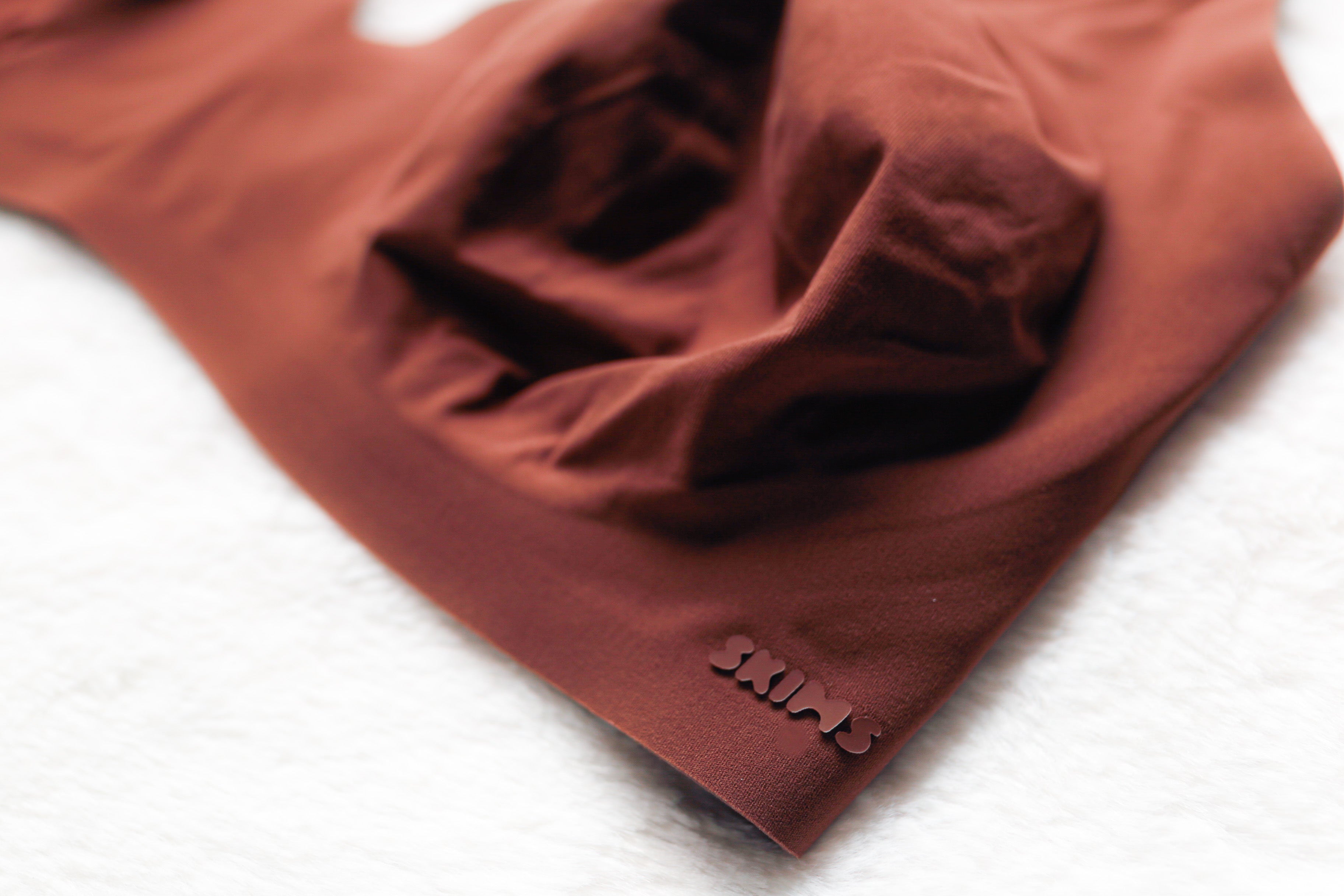 Skims Naked Plunge Bralette Seamless Wireless Unlined Contour T-shirt Bra 2X Brown NEW