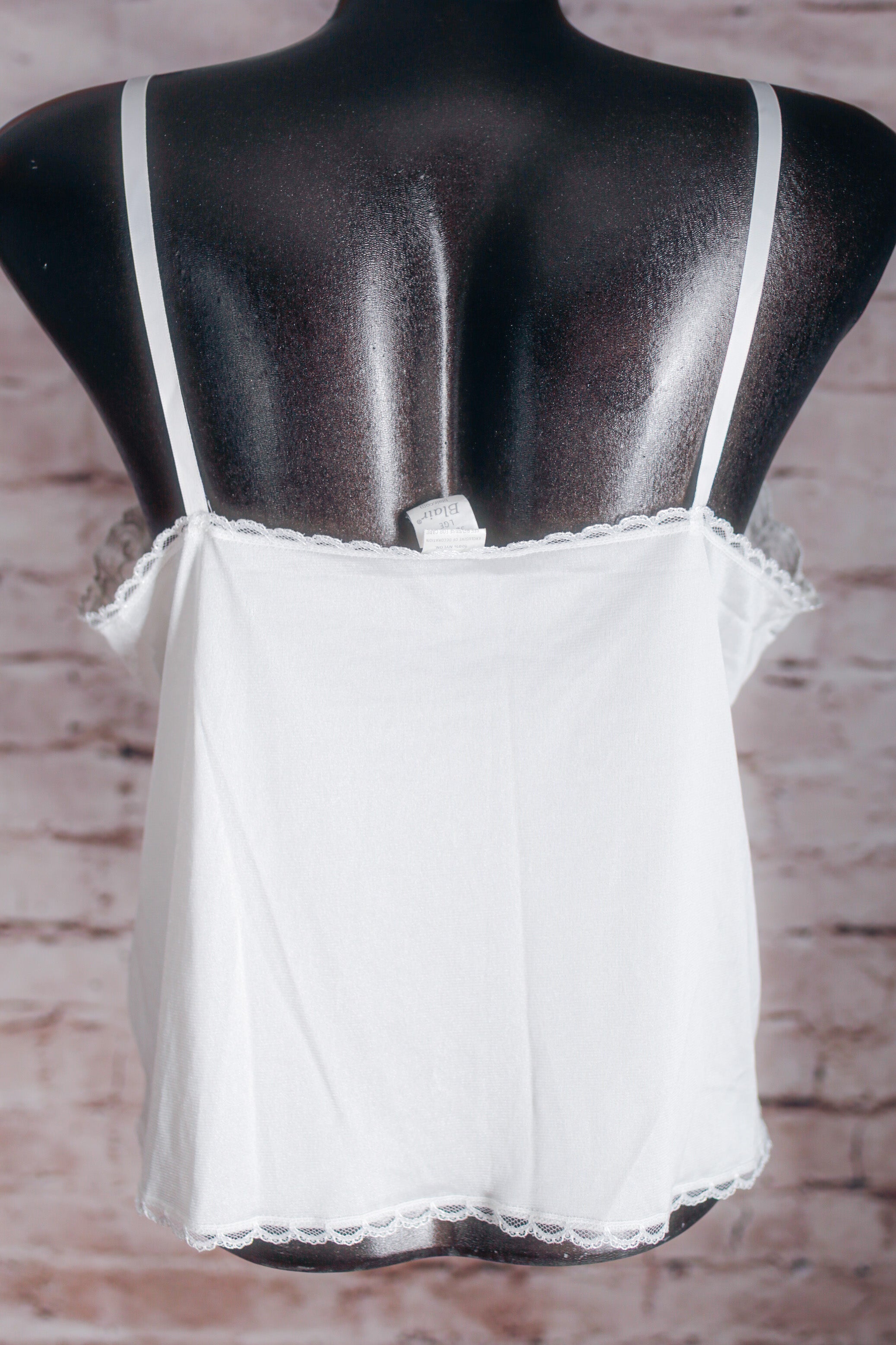 Blair Vintage Babydoll Chemise Cami USA-made Lingerie Large Ivory White