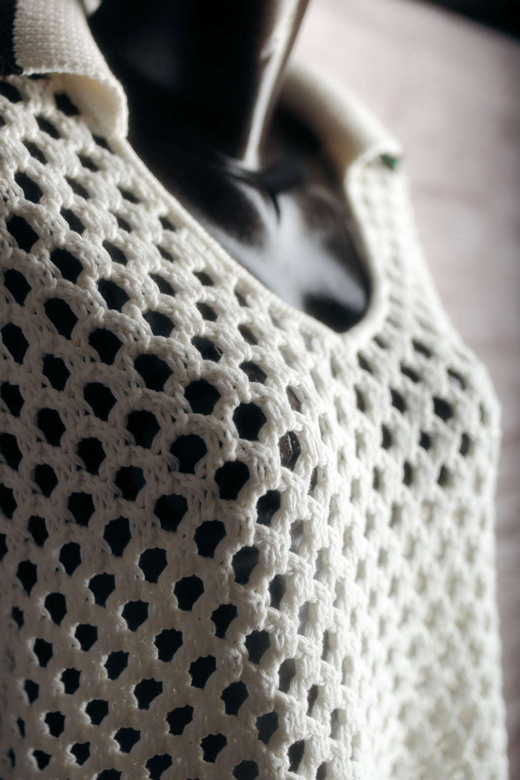 Echo Hammock Crochet Open-knit 100% Cotton Lounge Shirt Large