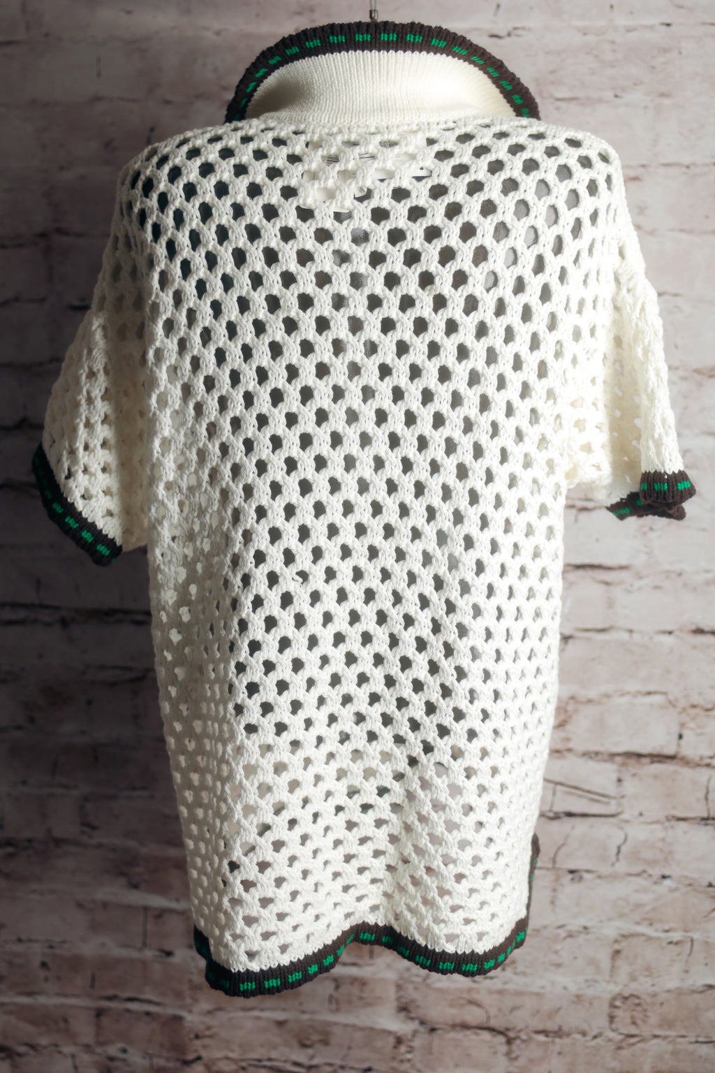 Echo Hammock Crochet Open-knit 100% Cotton Lounge Shirt Large