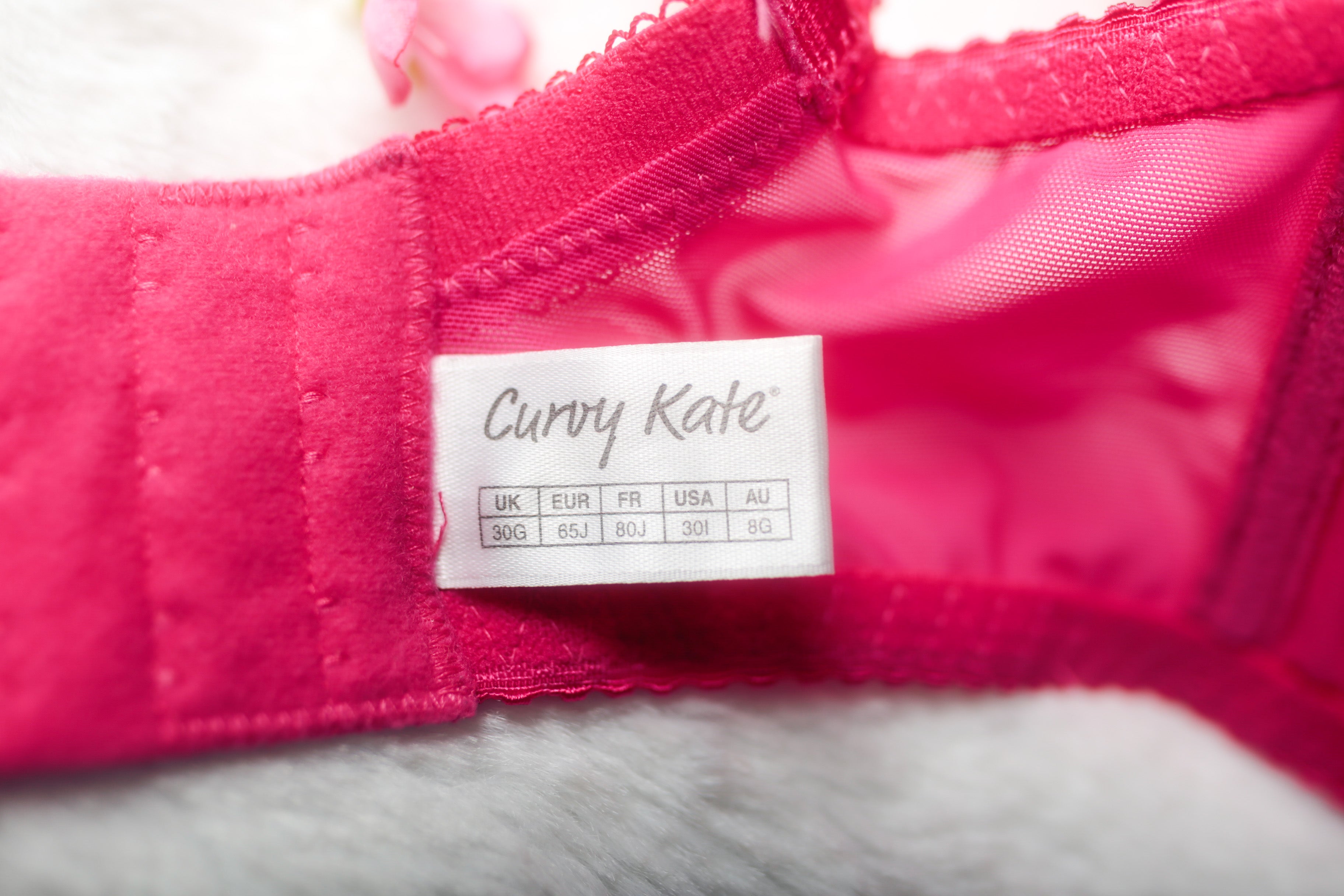 Curvy Kate US 30I UK 30G Molded Seamless Underwire Bra Pink