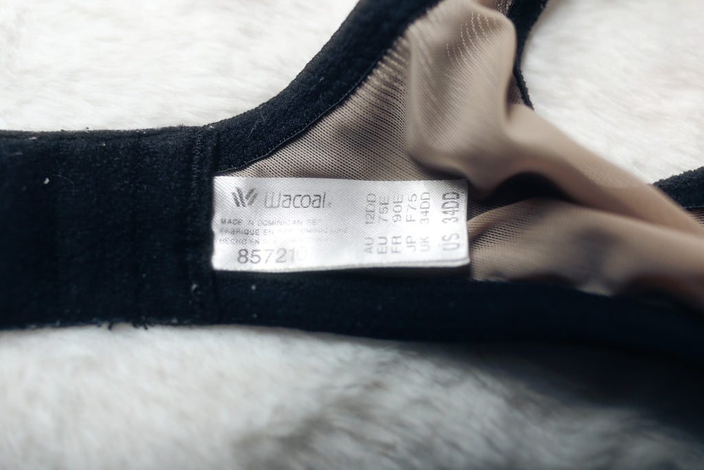 Wacoal 34DD Visual Effects Minimizer 857210 Full-coverage Bra Black