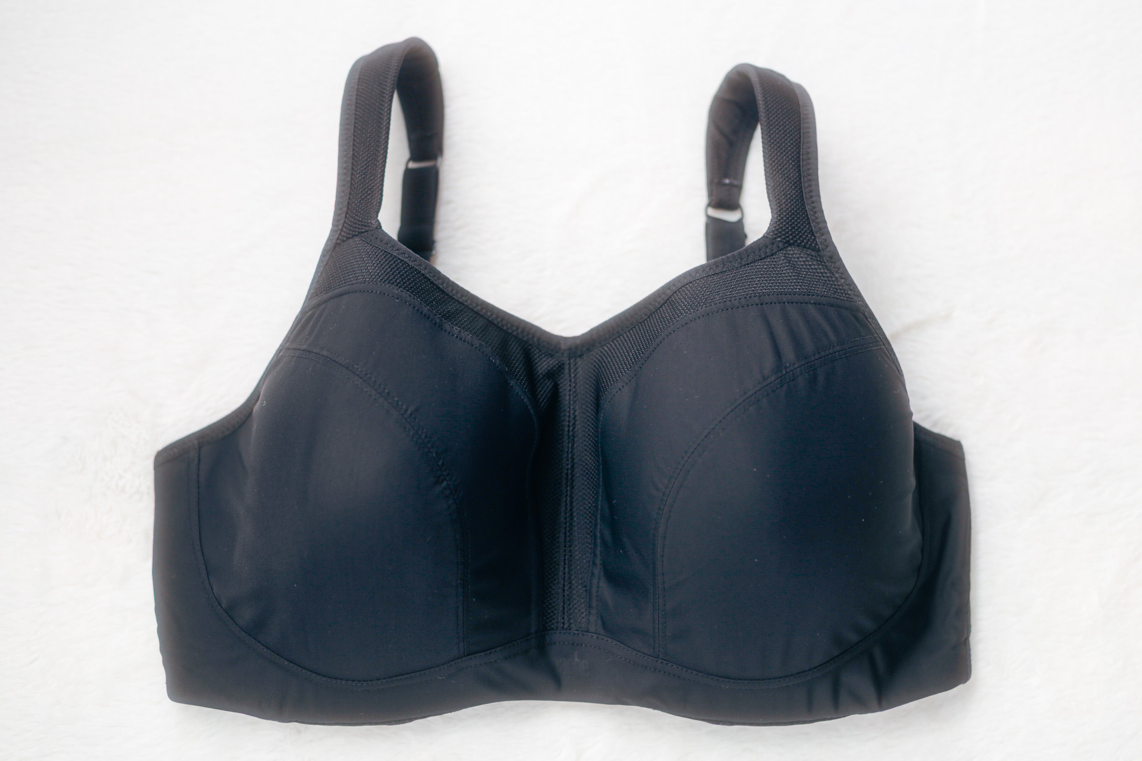 Panache Sport US 36DDDD 36G UK 36F Molded Encapsulating High-impact Underwire Sports Bra Black