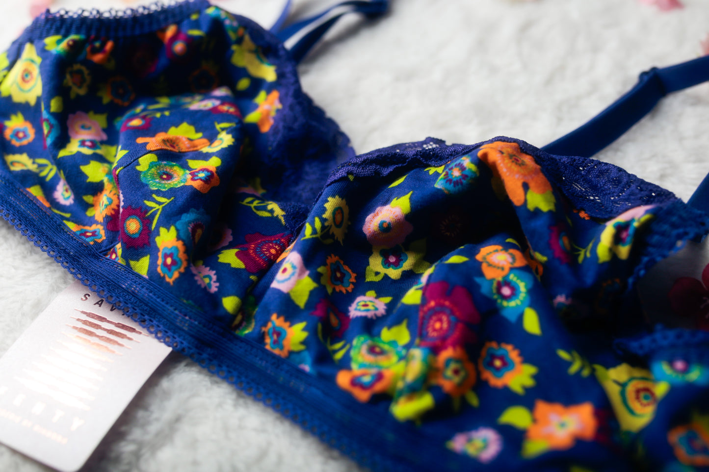 Savage X Fenty 1X XL Floral Wireless Lounge Bralette NEW