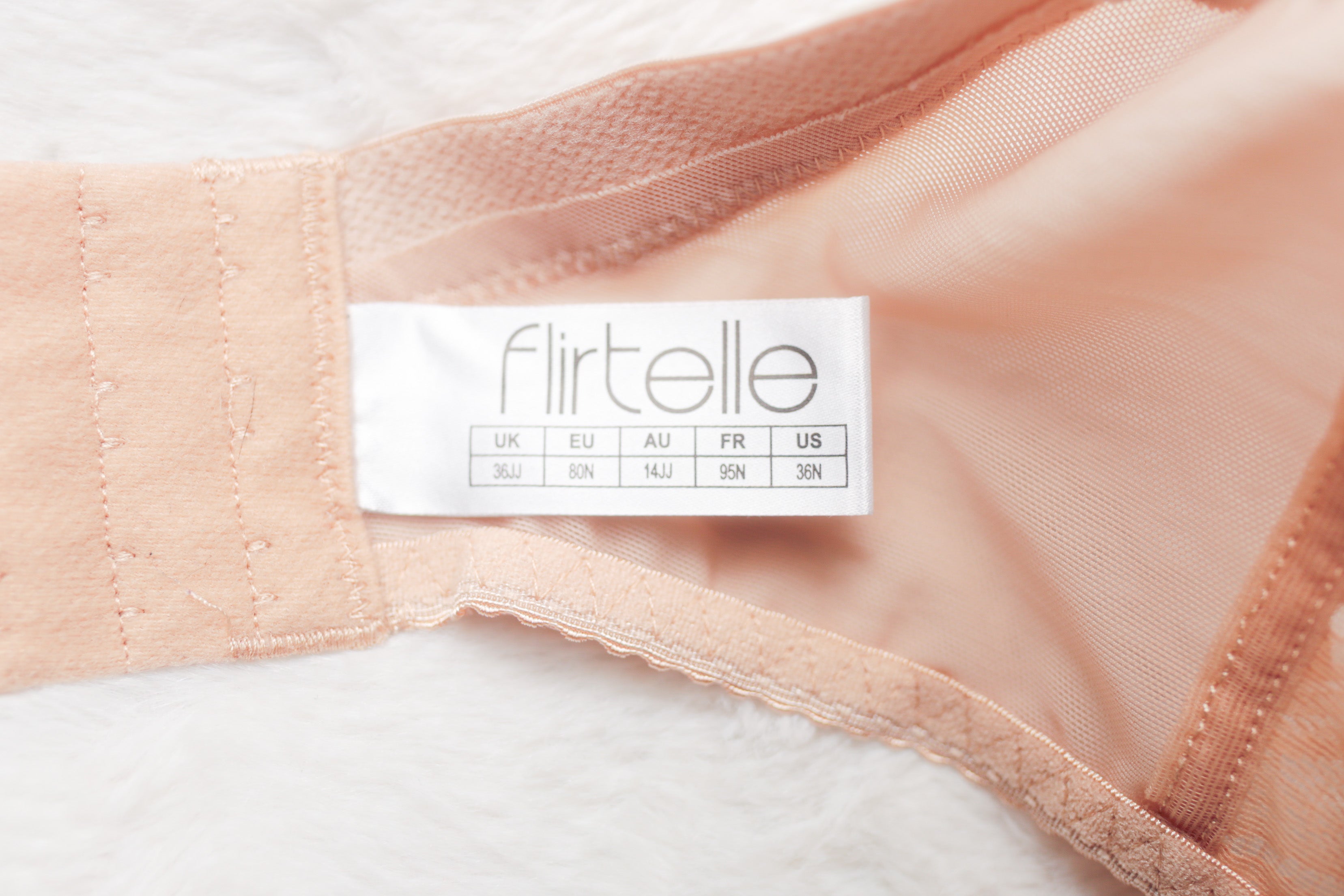 Flirtelle US 36N UK 36JJ FL9131 Emma Padded Balconette Underwire Bra Beige