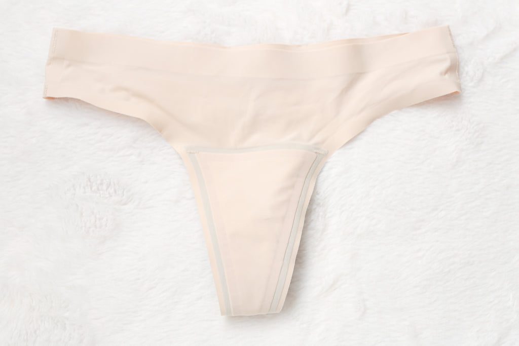 Knix No-Show Leakproof® Seamless Thong XS Sand Nude NWOT