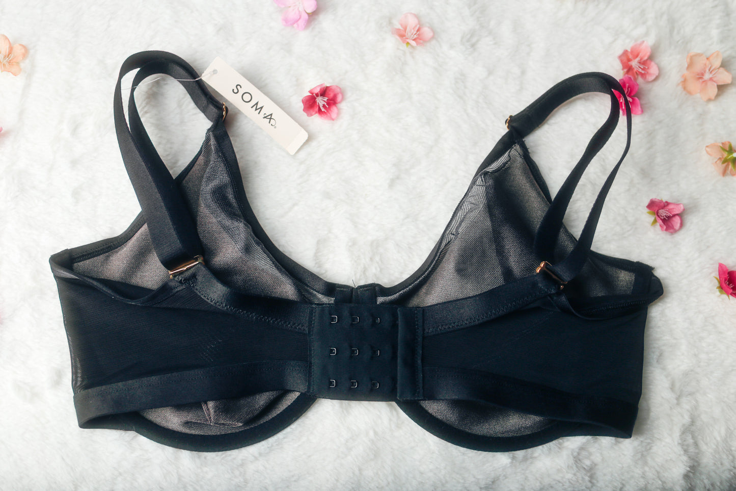 Soma 36G Unbelievable Lift Perfect Coverage Unlined Sheer Underwire Bra Gray NEW
