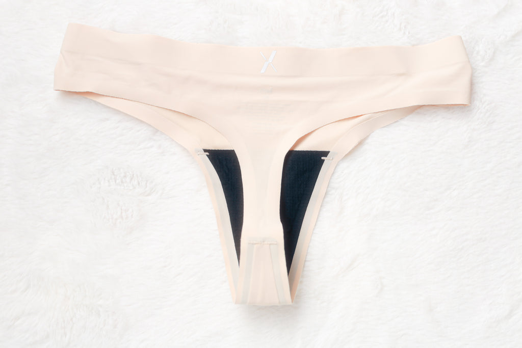 Knix No-Show Leakproof® Seamless Thong XS Sand Nude NWOT