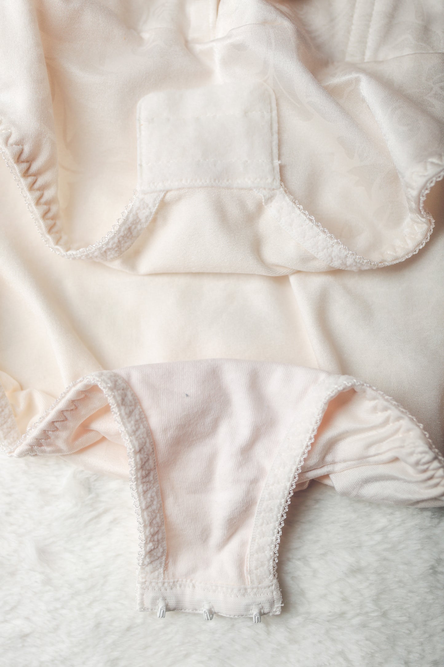 Jaclyn Smith Vintage Waist Cincher Shaper Panty Briefs Large Ivory Satin