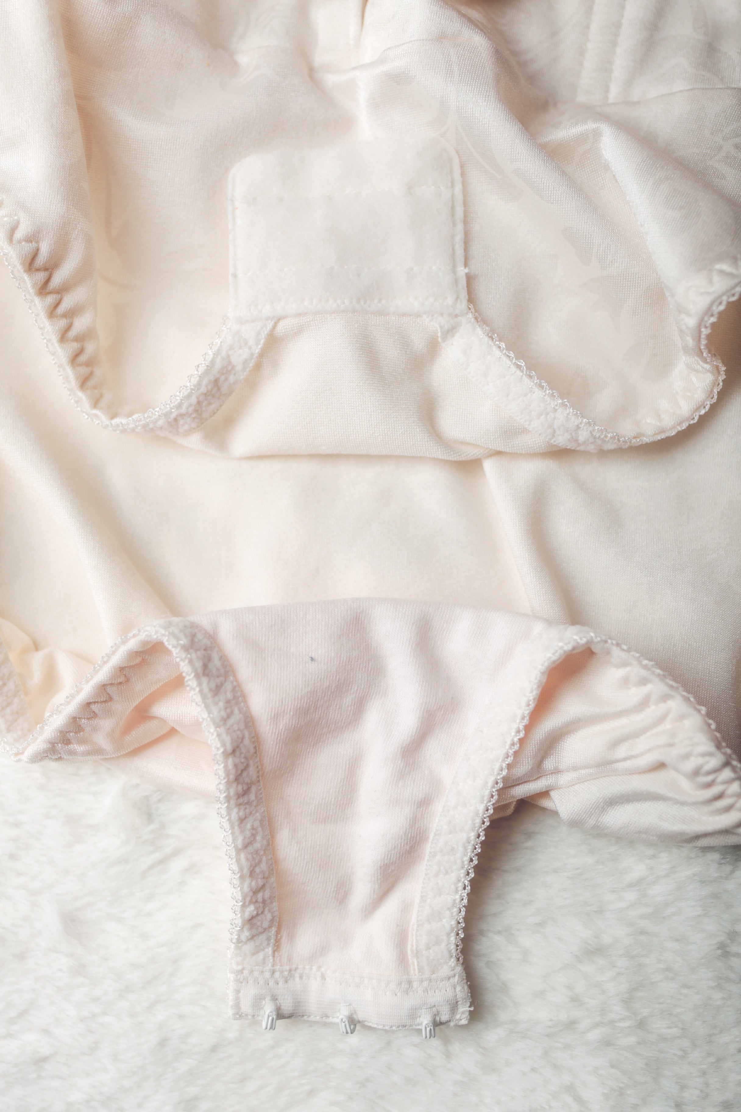Jaclyn Smith Vintage Waist Cincher Shaper Panty Briefs Large Ivory Satin