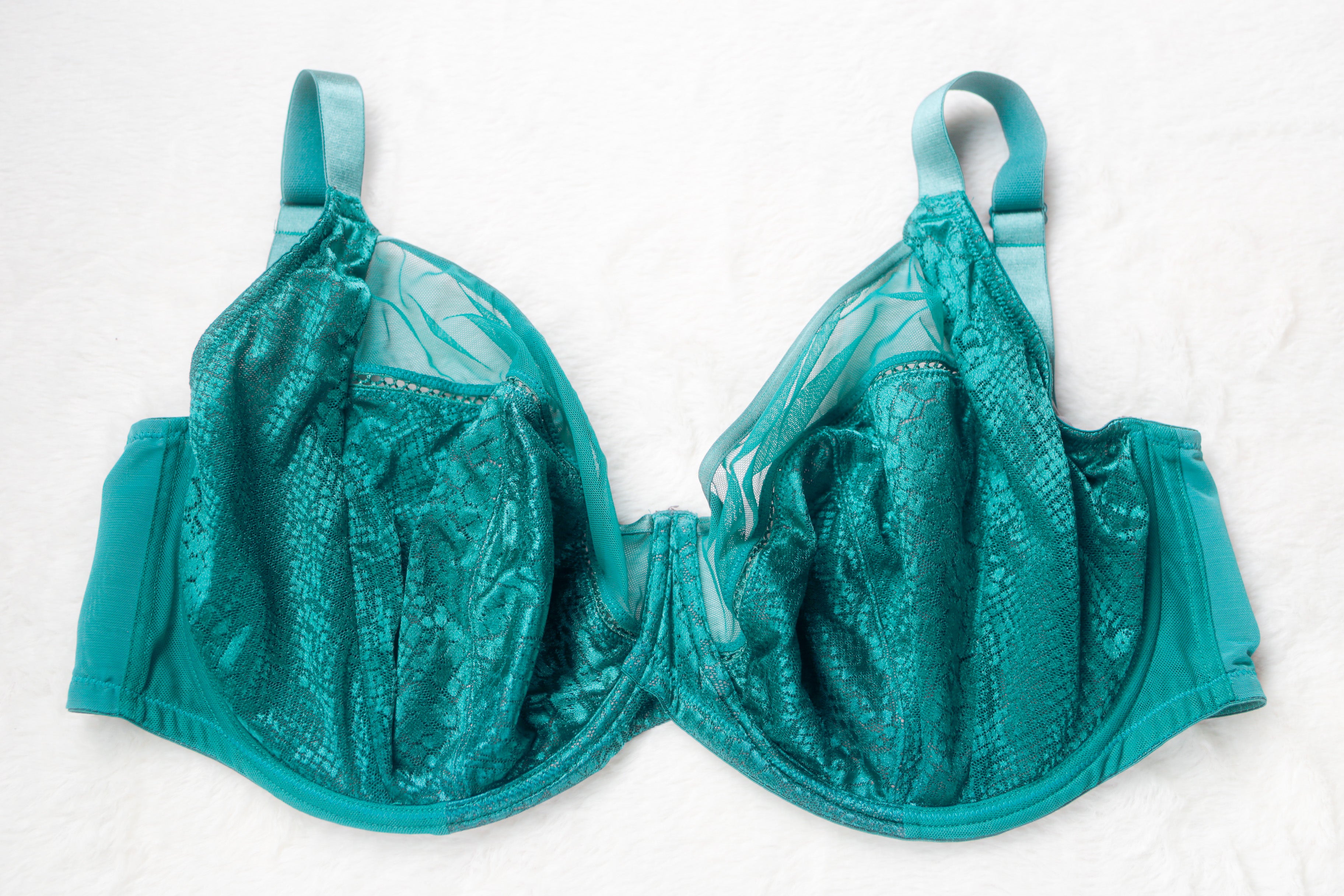 Curvy Kate US 36M UK 36J Amaze Balcony Unlined Balconette Underwire Bra Green