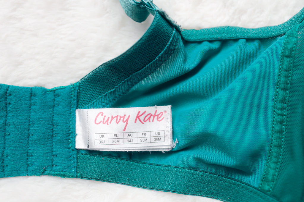 Curvy Kate US 36M UK 36J Amaze Balcony Unlined Balconette Underwire Bra Green