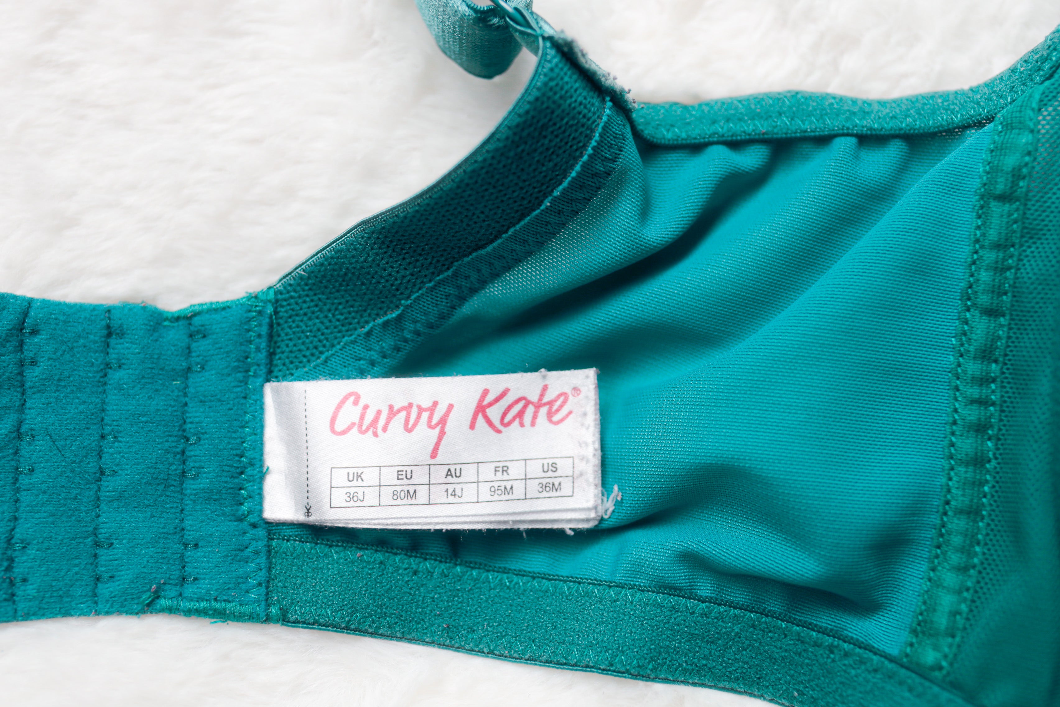 Curvy Kate US 36M UK 36J Amaze Balcony Unlined Balconette Underwire Bra Green