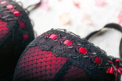 Curvy Kate 38FF Tease Padded Balcony Burlesque Balconette Underwire Bra Black