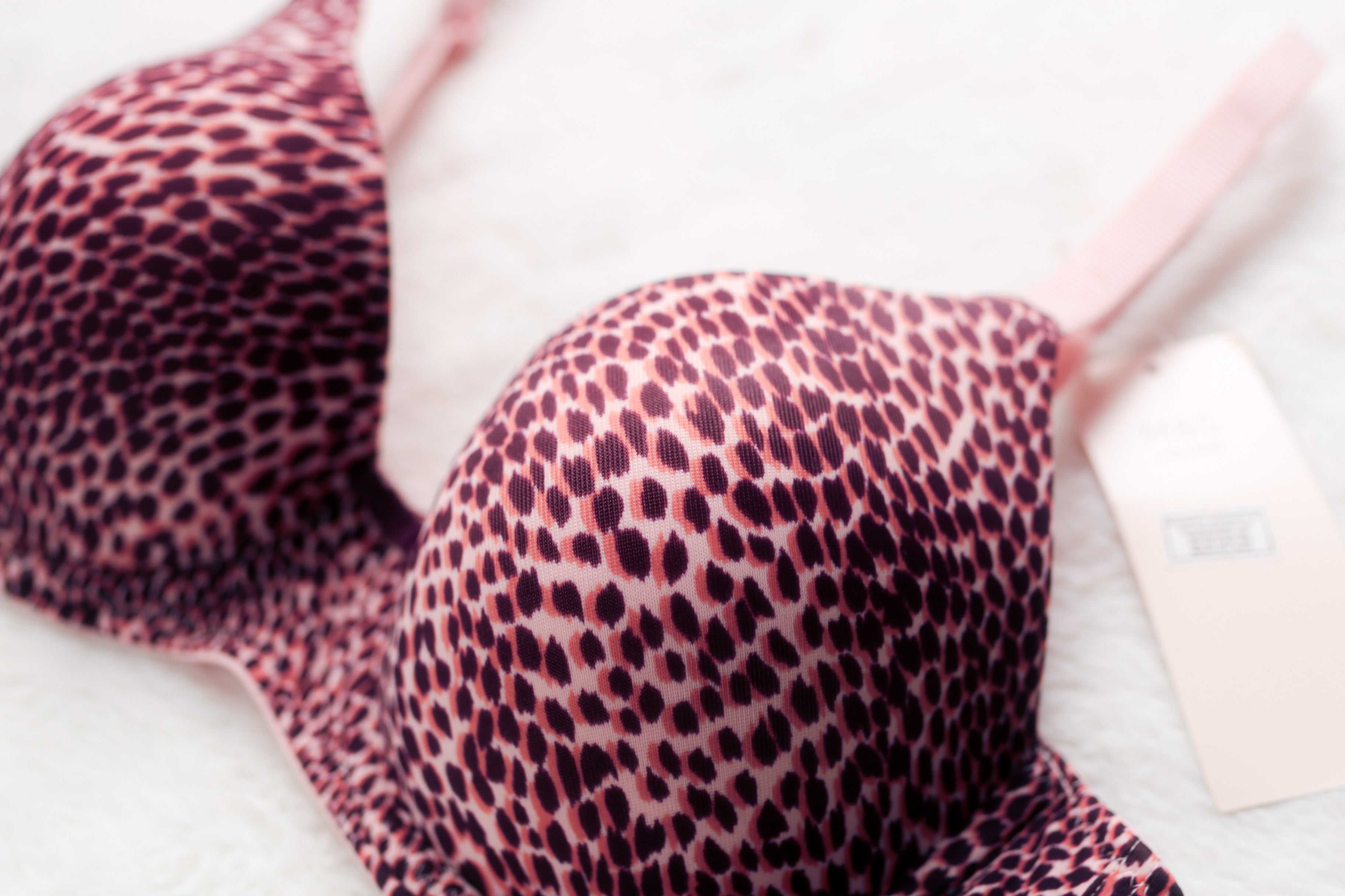 Marks and Spencer M&S 32C Lightly Lined Demi \ T-shirt Bra Purple Cheetah NEW