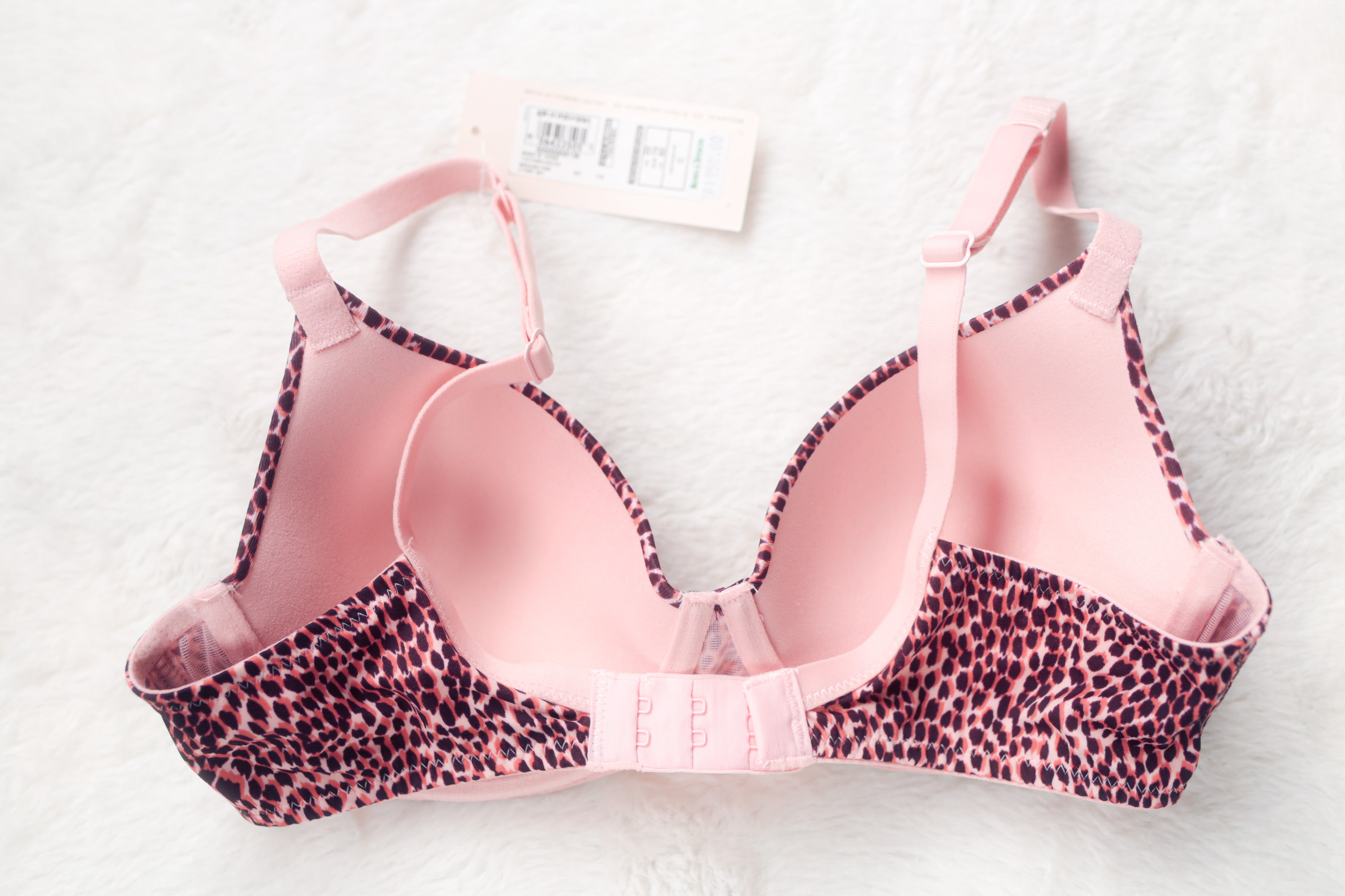 Marks and Spencer M&S 32C Lightly Lined Demi \ T-shirt Bra Purple Cheetah NEW