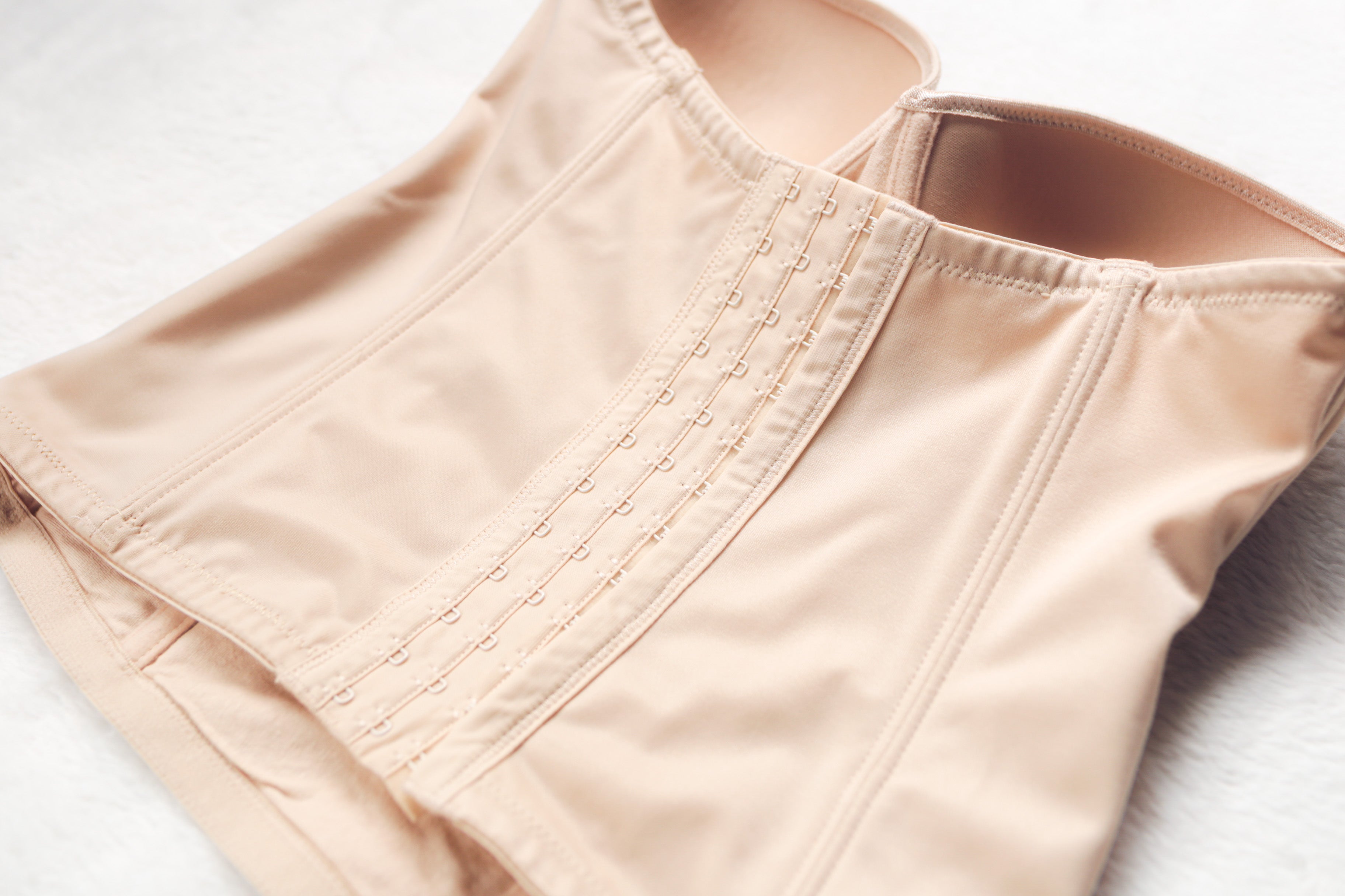 Dr. Robert Rey Instant Shape 30D Bustier Corset Boned Bra Beige Nude