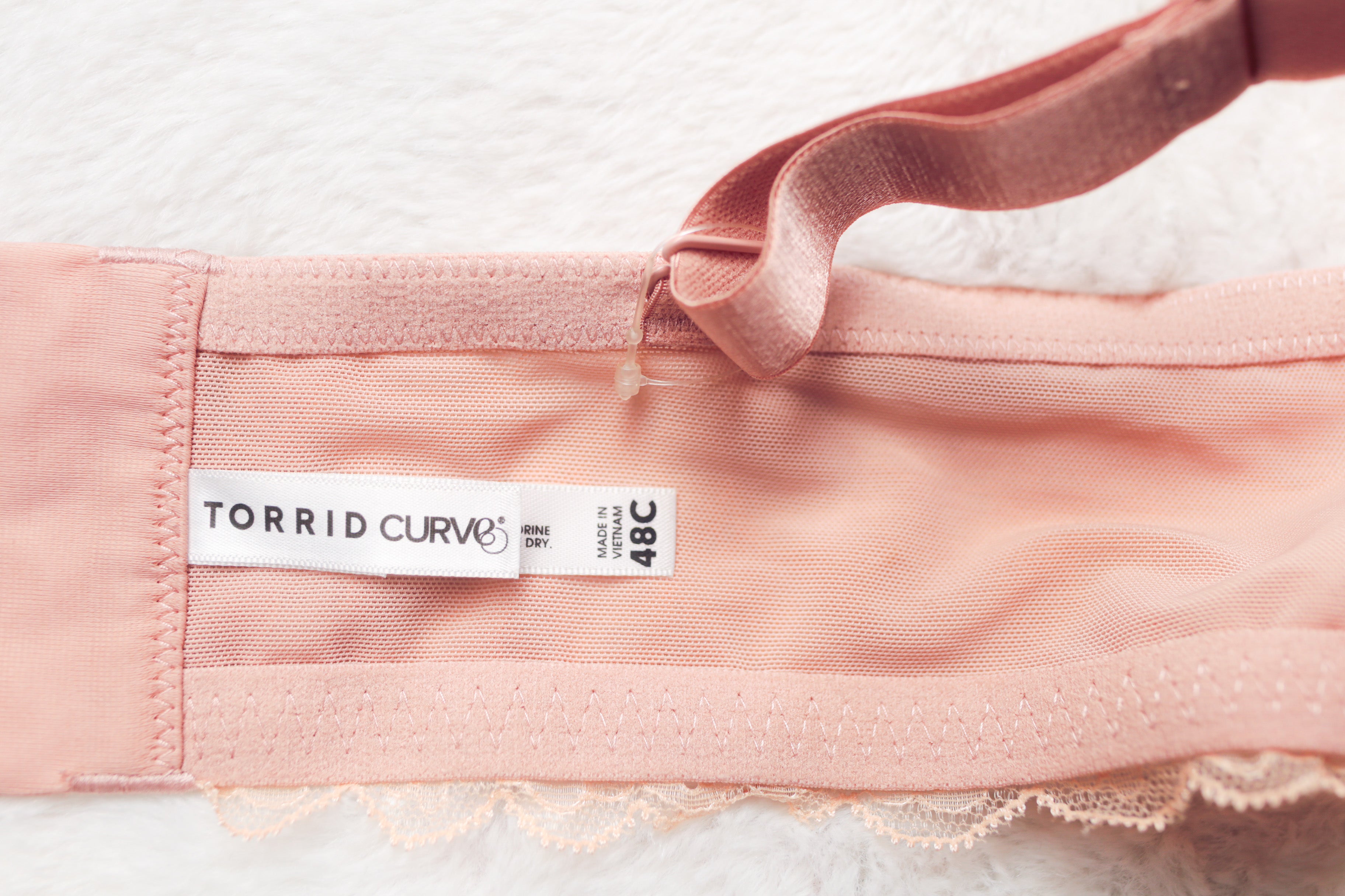 Torrid Curve 48C Push Up Plunge Molded Cage Strap Floral Satin Bra Pink NEW