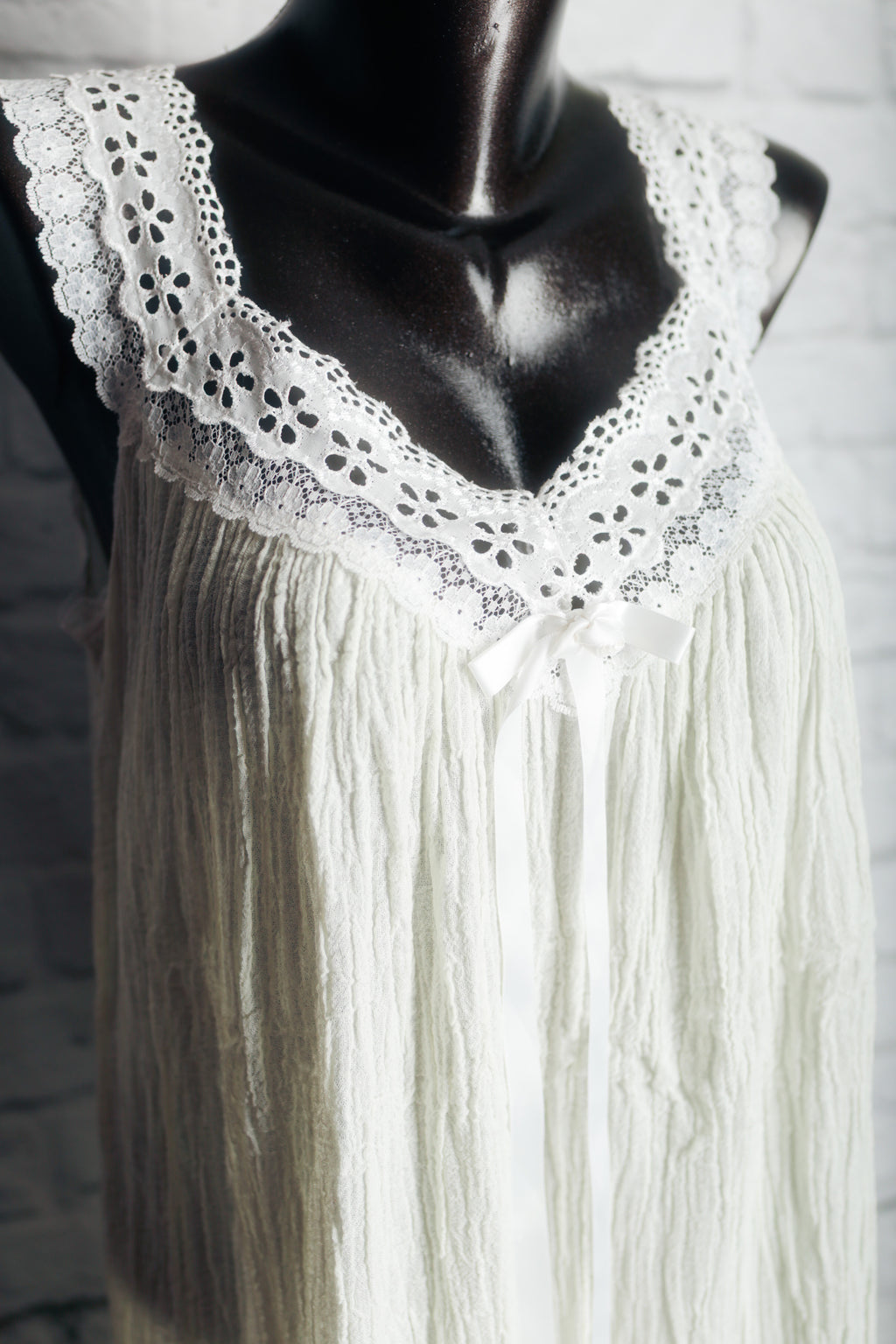 Victoria's Secret Y2K Heart Label Ivory 100% Cotton Nightgown Medium