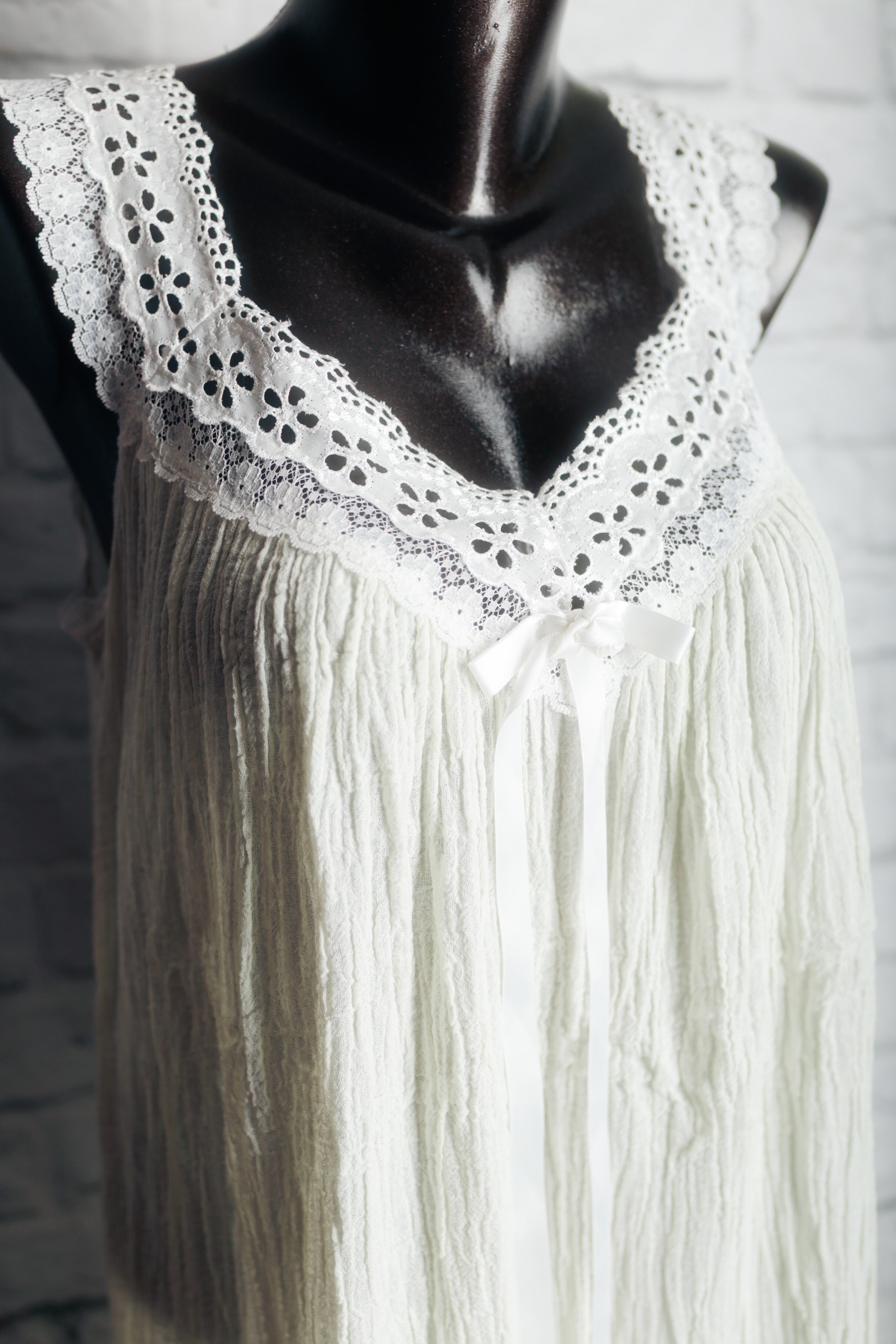 Victoria's Secret Y2K Heart Label Ivory 100% Cotton Nightgown Medium