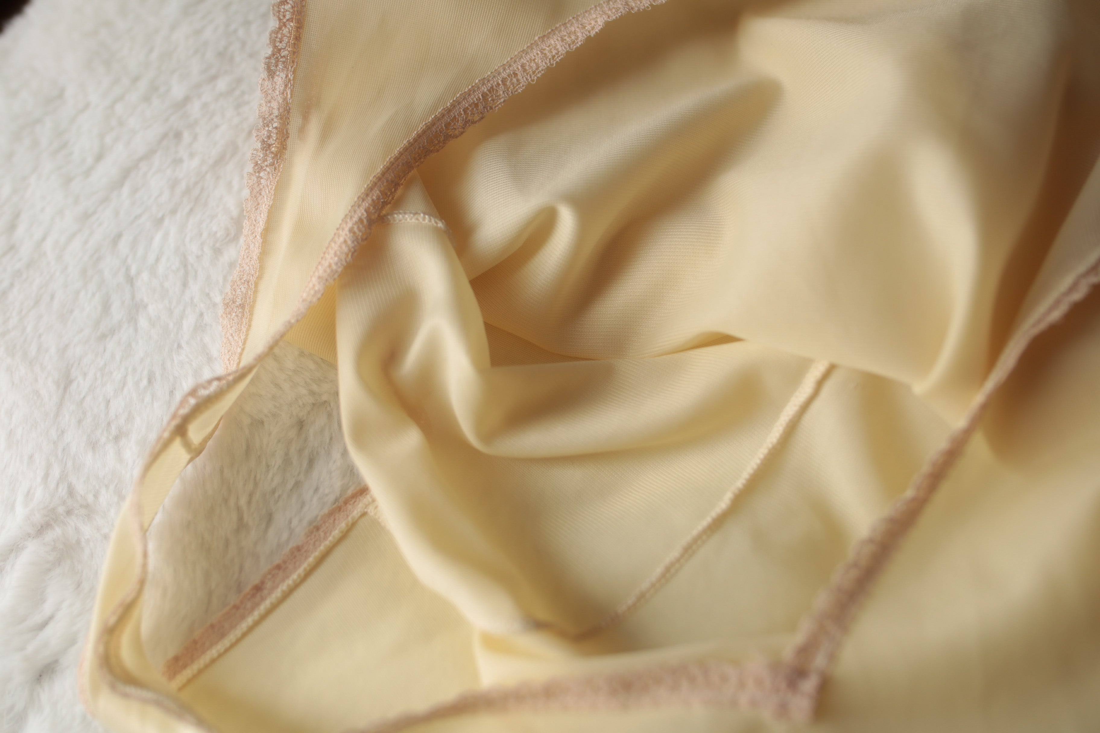 Vintage Sheer Satin Camisole Lingerie Small Ivory