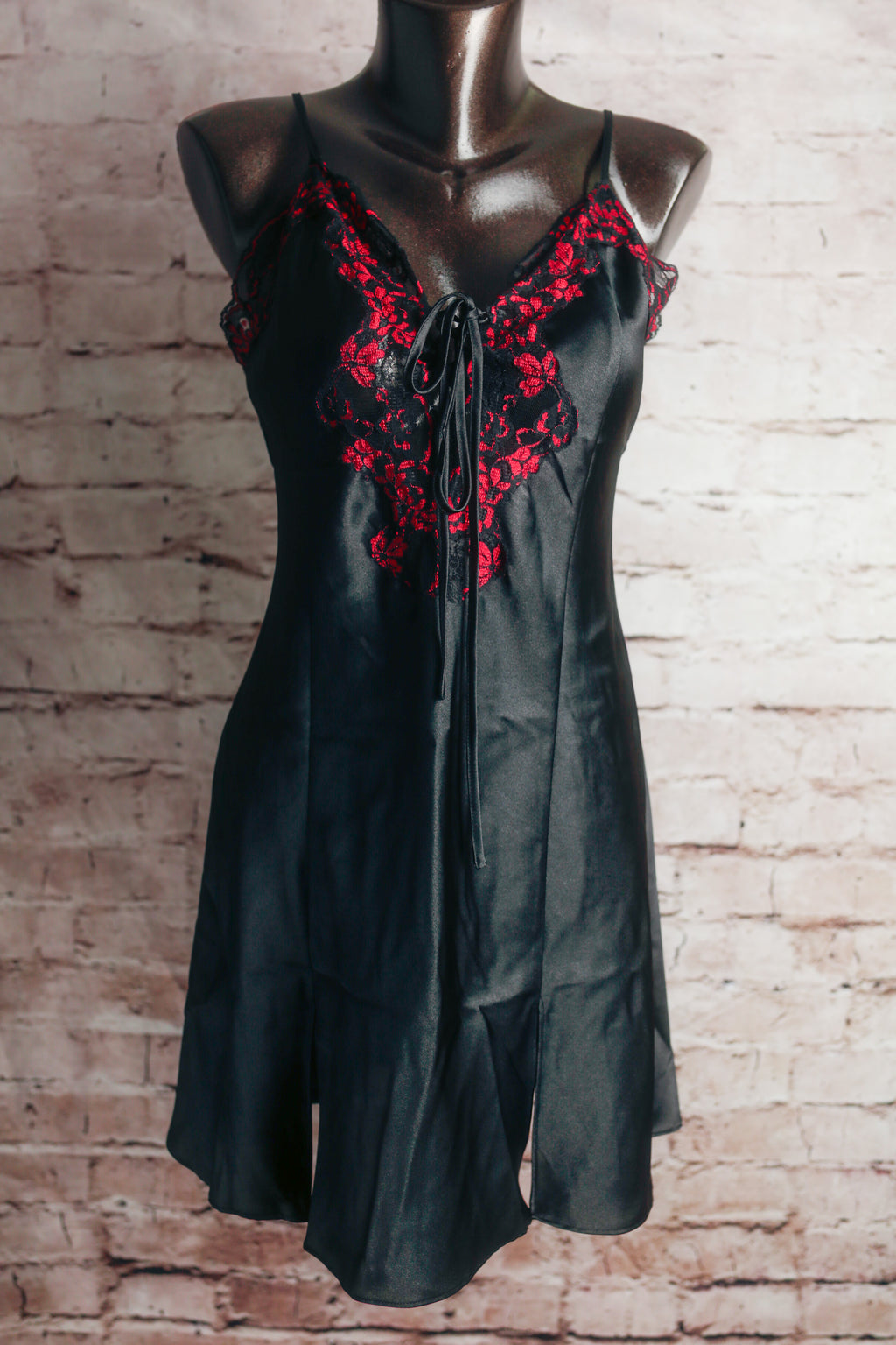 Frederick's of Hollywood Lace-up Chemise Babydoll Lingerie Medium