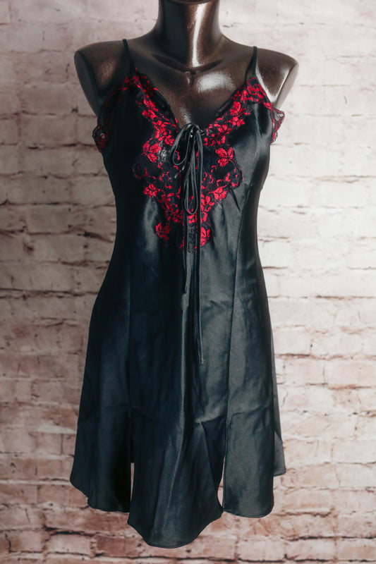 Frederick's of Hollywood Lace-up Chemise Babydoll Lingerie Medium