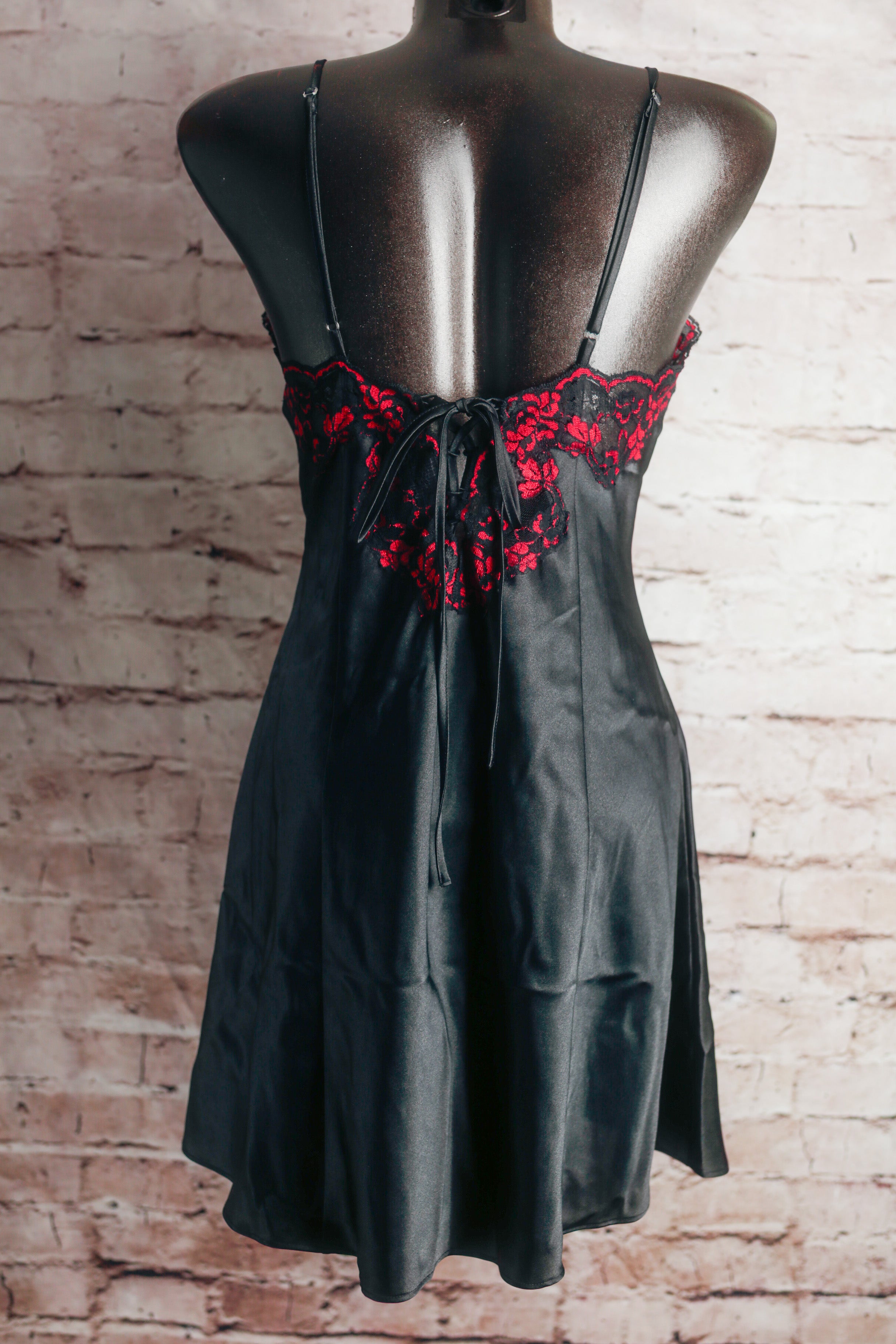 Frederick's of Hollywood Lace-up Chemise Babydoll Lingerie Medium