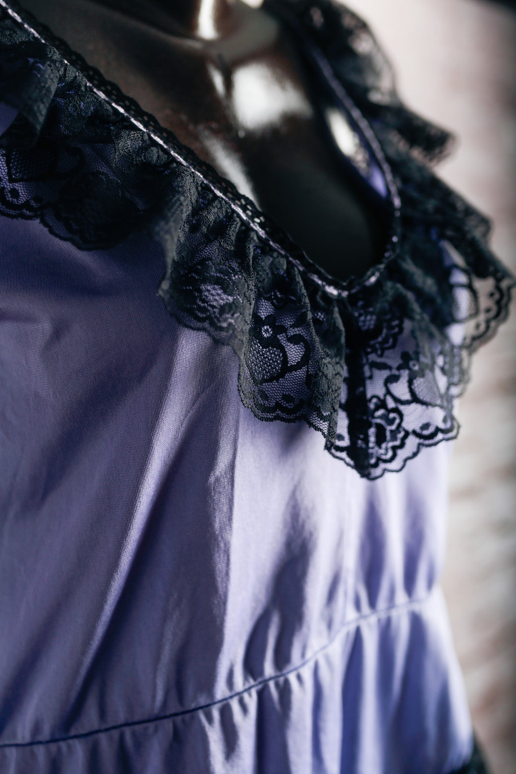 Miss Dira Vintage Victorian French Maid Satin Lace Teddy Lingerie Purple Large