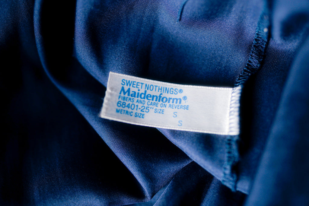 Maidenform Sweet Nothings Vintage Satin Lace Half Slip Skirt Small Dark Blue